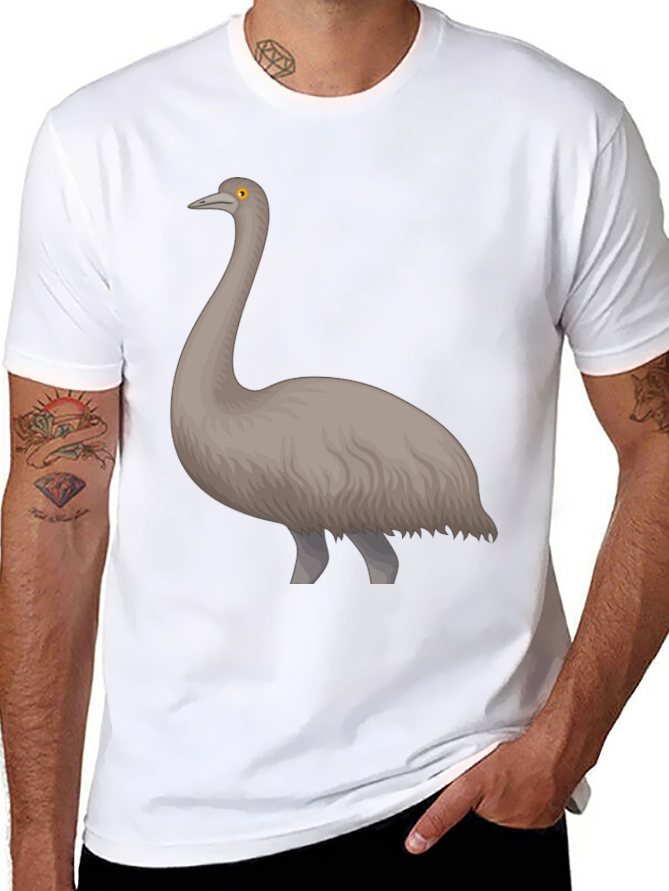 Emu Graphic Tee - Quirky Bird Lover Shirt