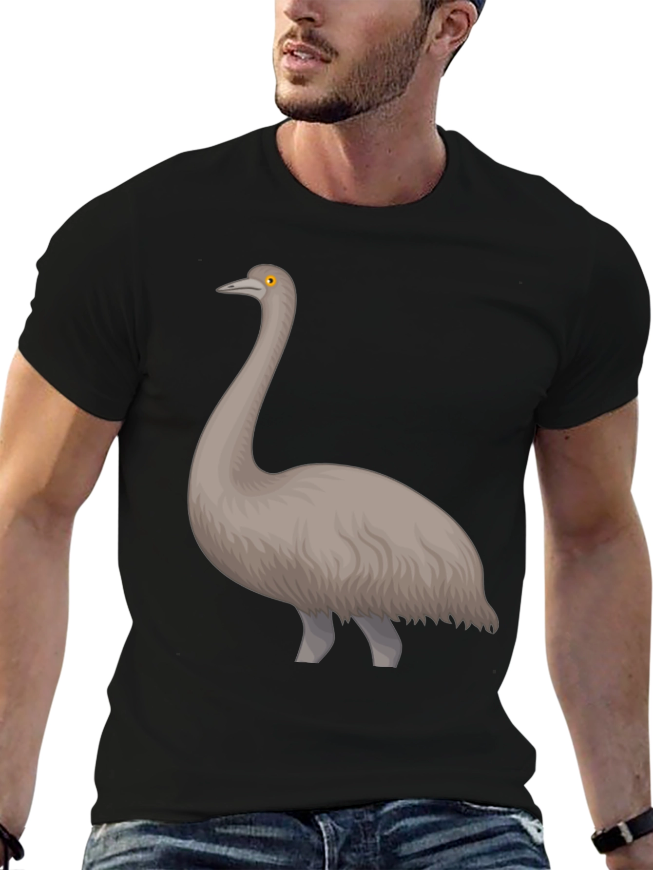 Emu Graphic Tee - Quirky Bird Lover Shirt