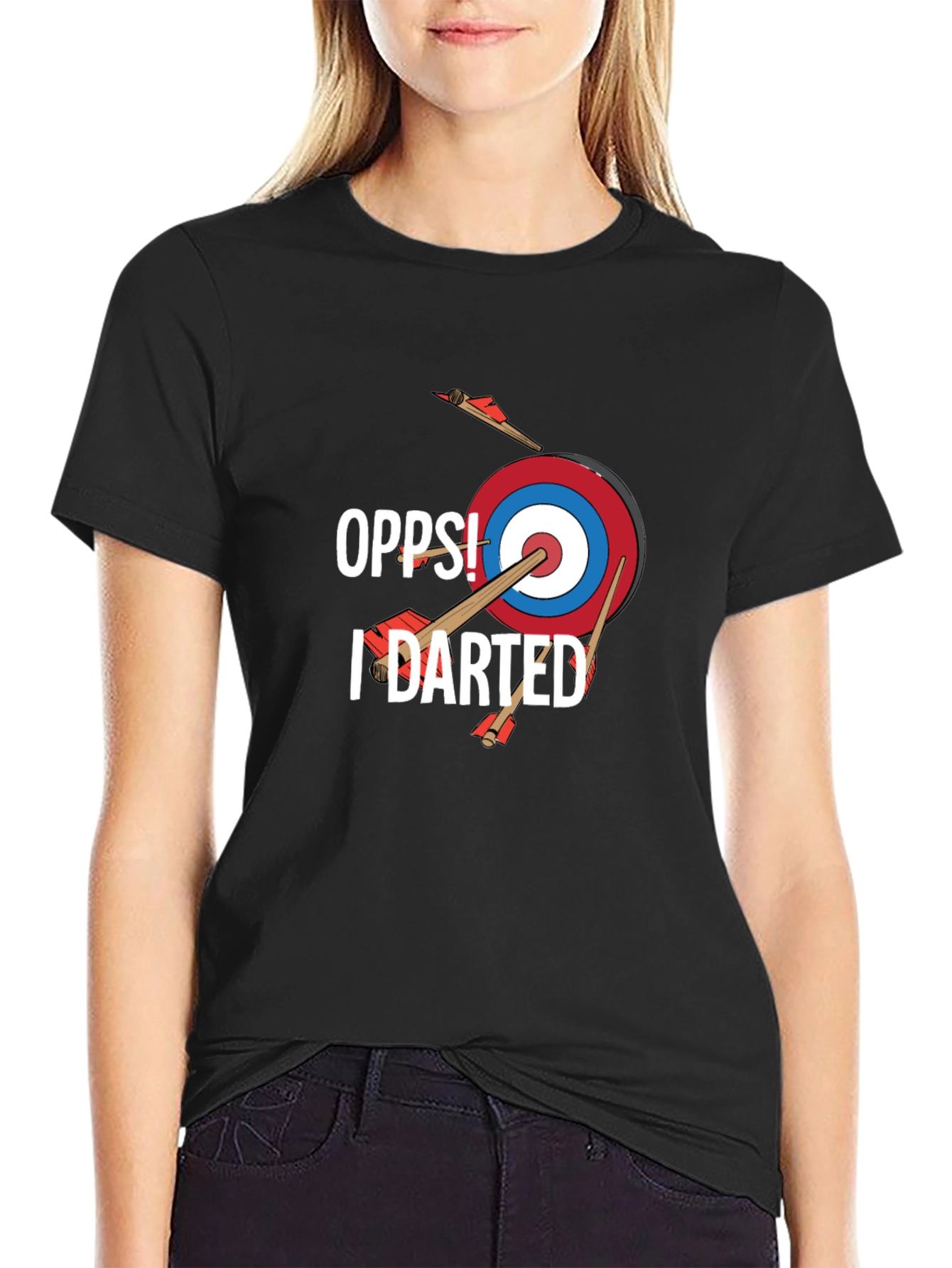 Oops! I Darted T-Shirt - Funny Darts Graphic Tee