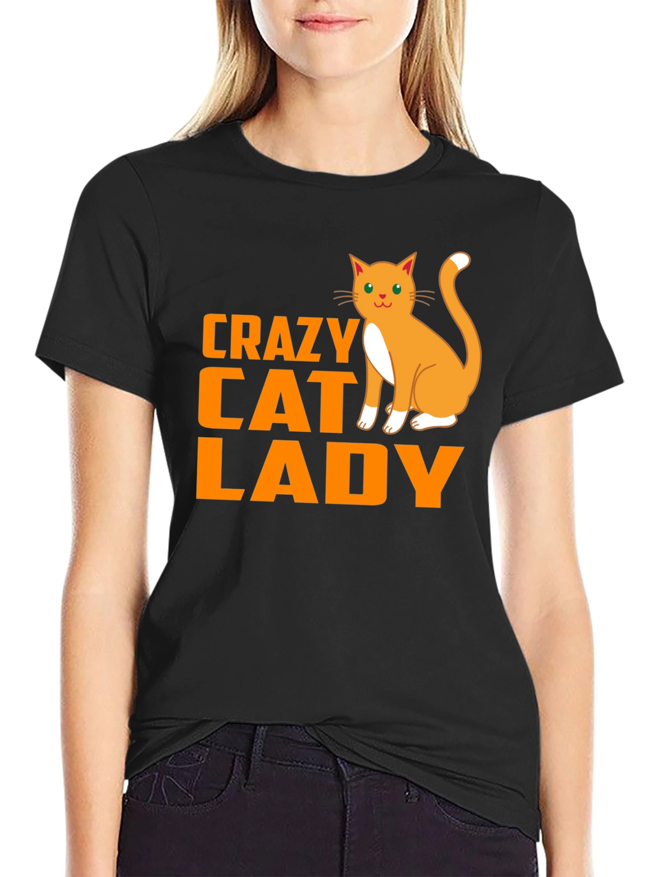 Crazy Cat Lady Black T-Shirt