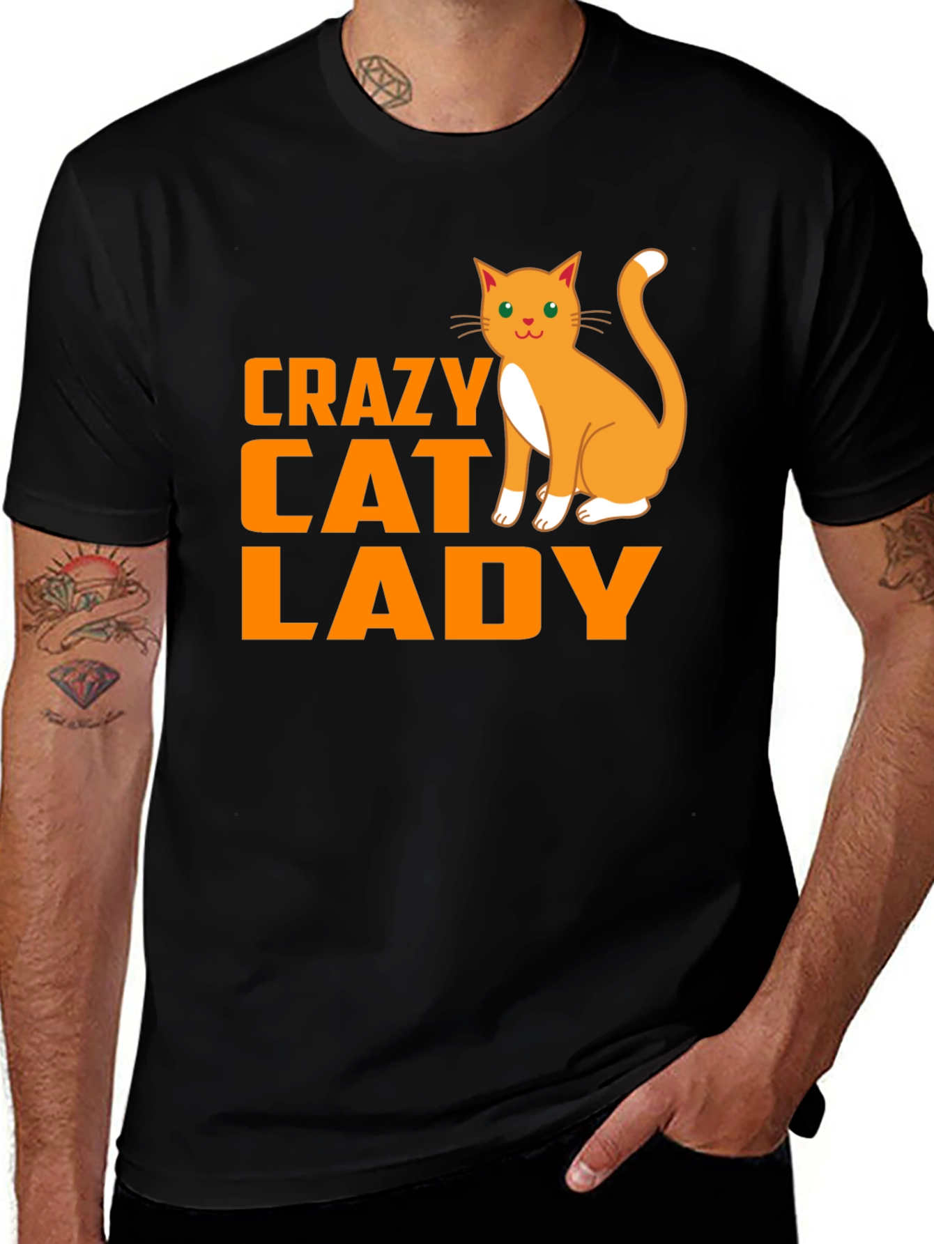 Crazy Cat Lady Black T-Shirt