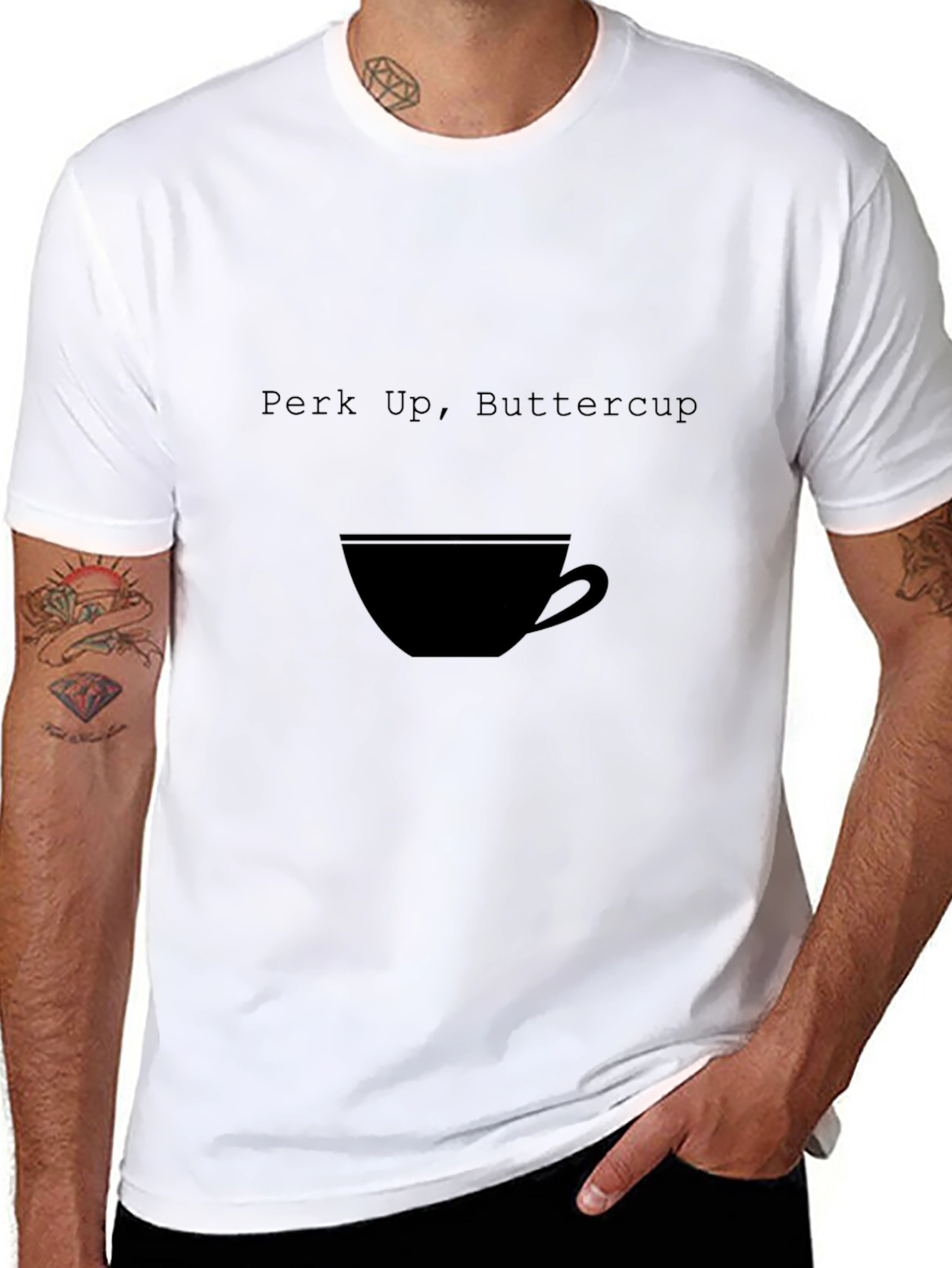Perk Up Buttercup Black Graphic Tee