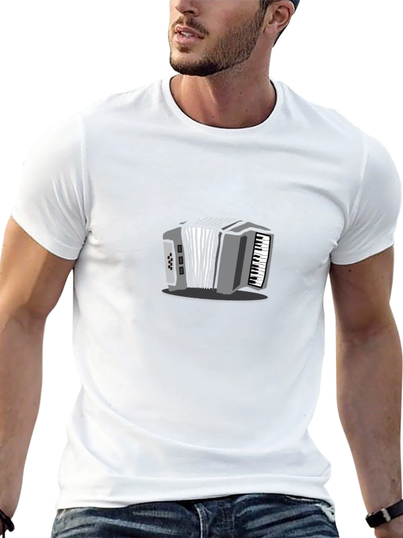 Accordion Graphic T-Shirt - Black Unisex