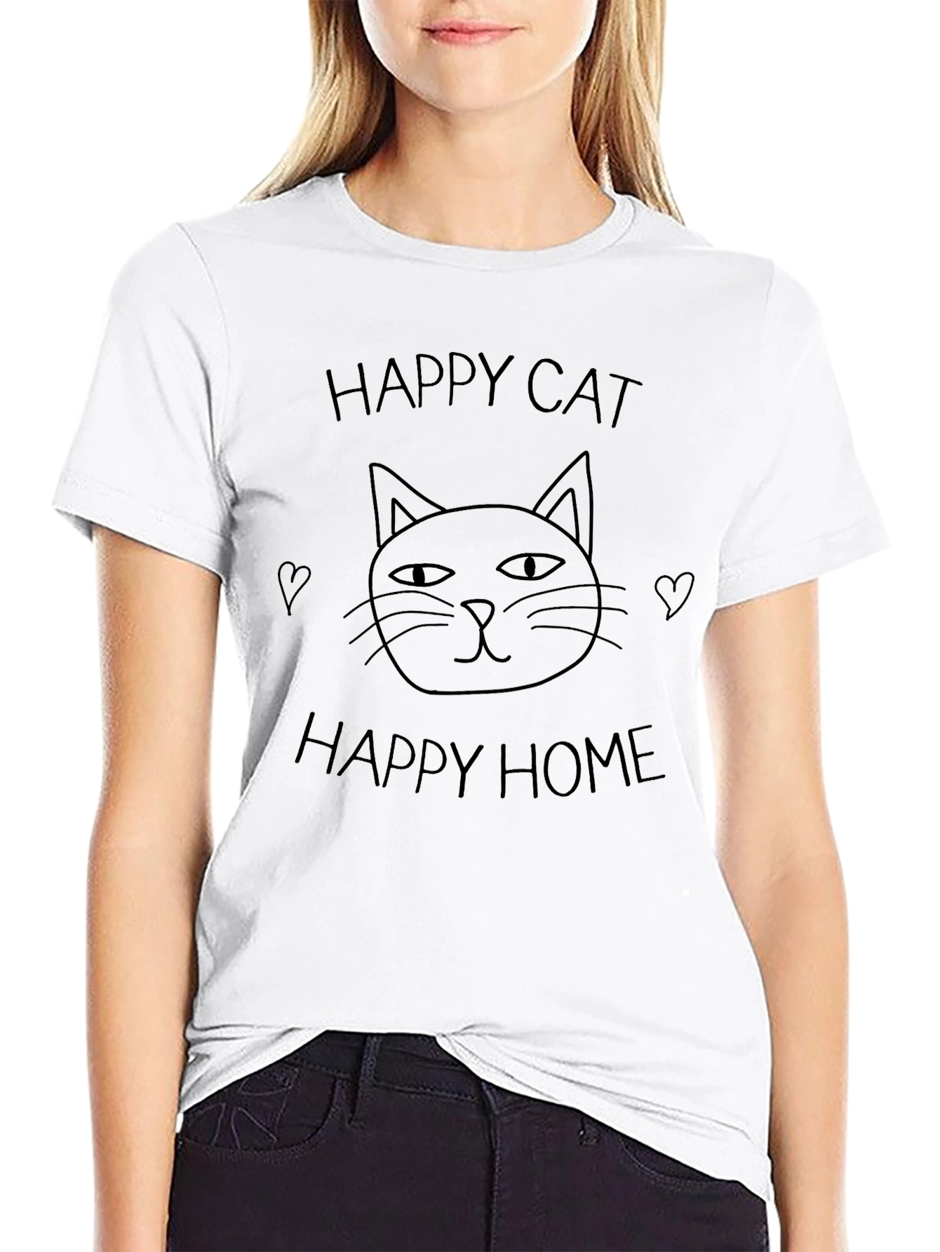 Happy Cat Happy Home Graphic Tee - Relaxed Fit