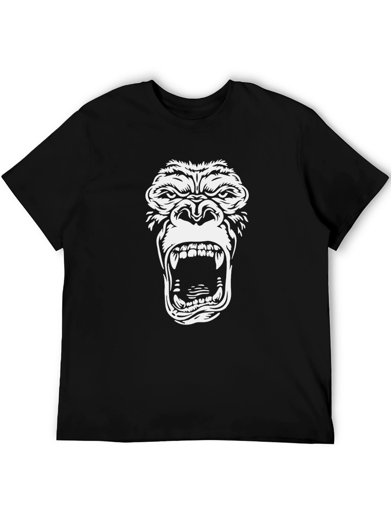 Black Gorilla Graphic Tee - Mens Casual T-Shirt