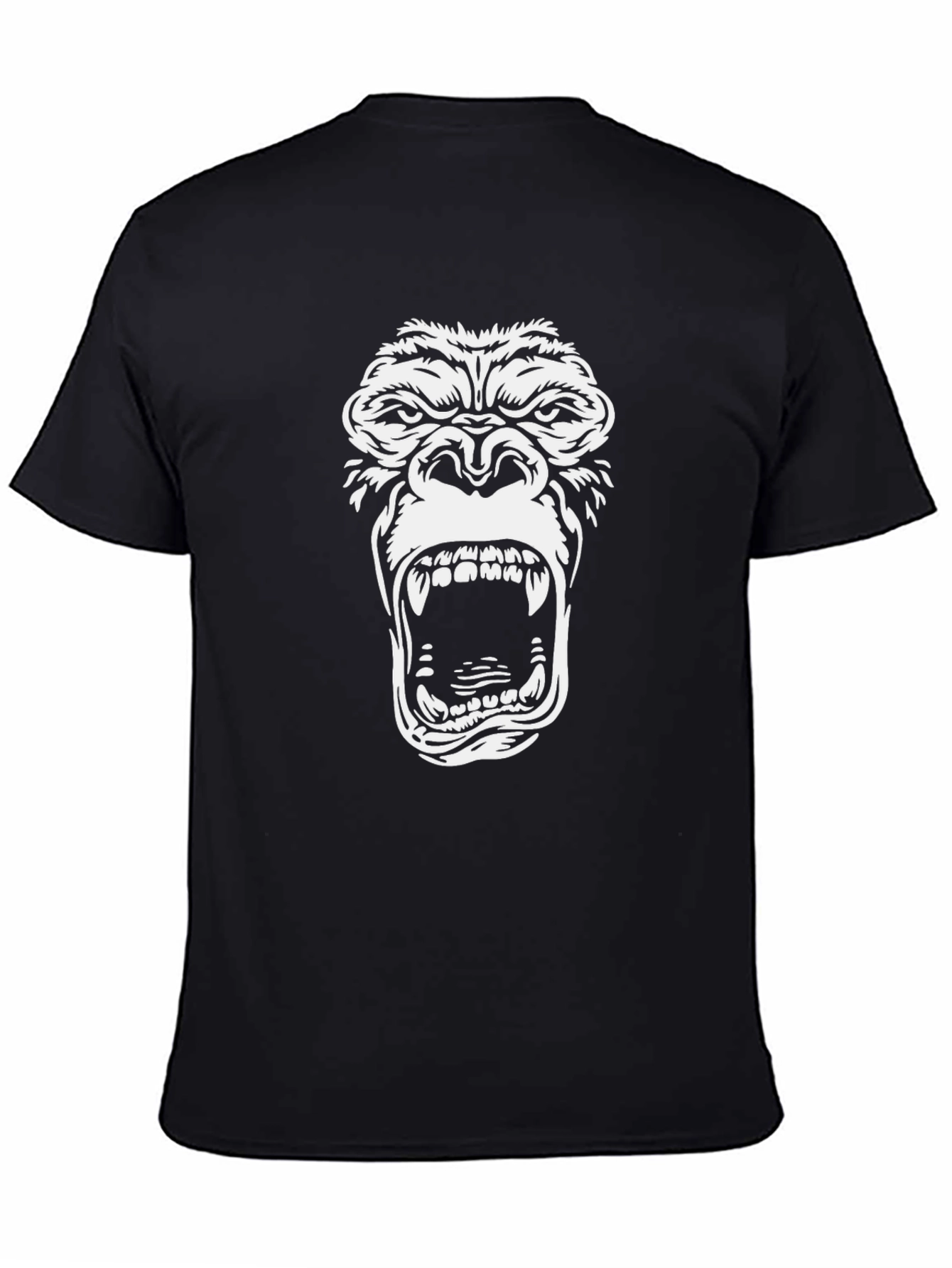 Black Gorilla Graphic Tee - Mens Casual T-Shirt