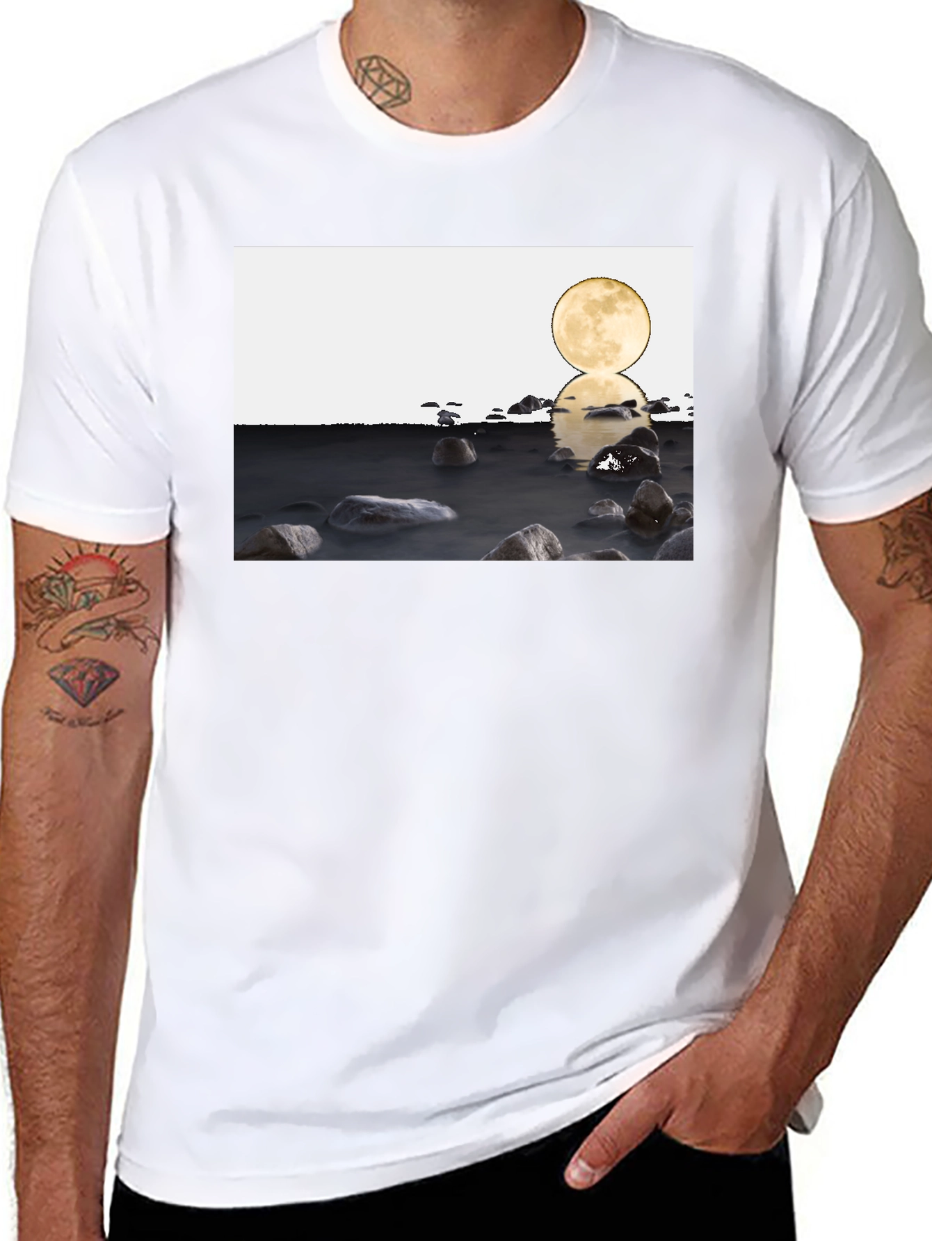 Lunar Reflections Graphic Tee - Modern Unisex Fit