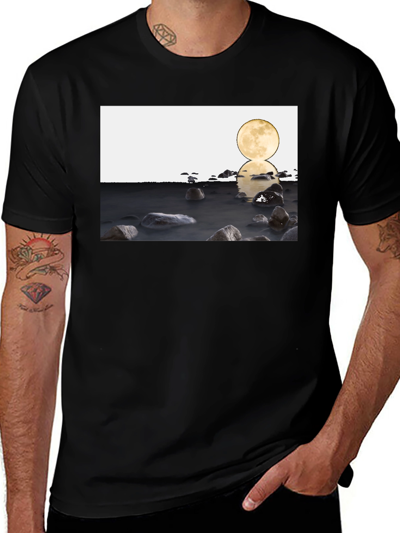 Lunar Reflections Graphic Tee - Modern Unisex Fit