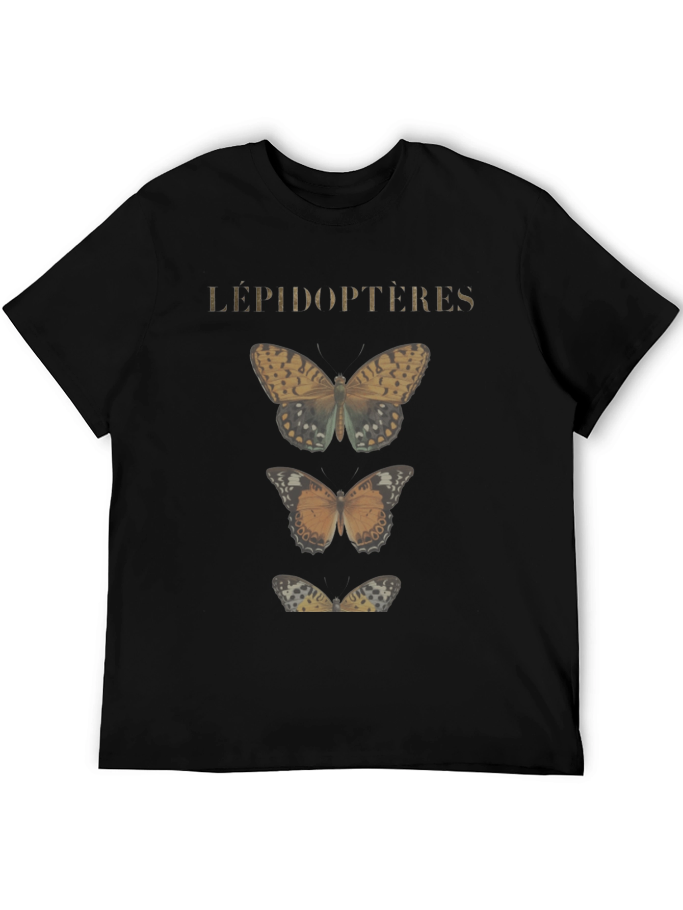 Lepidopteres Butterfly Graphic T-Shirt - Black