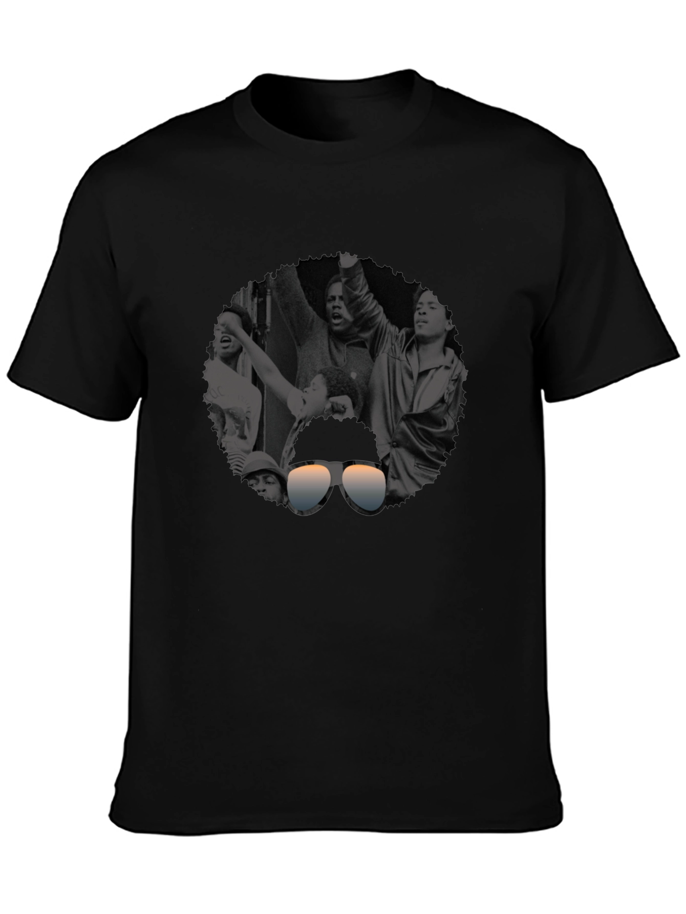 Retro Black & White Graphic Tee
