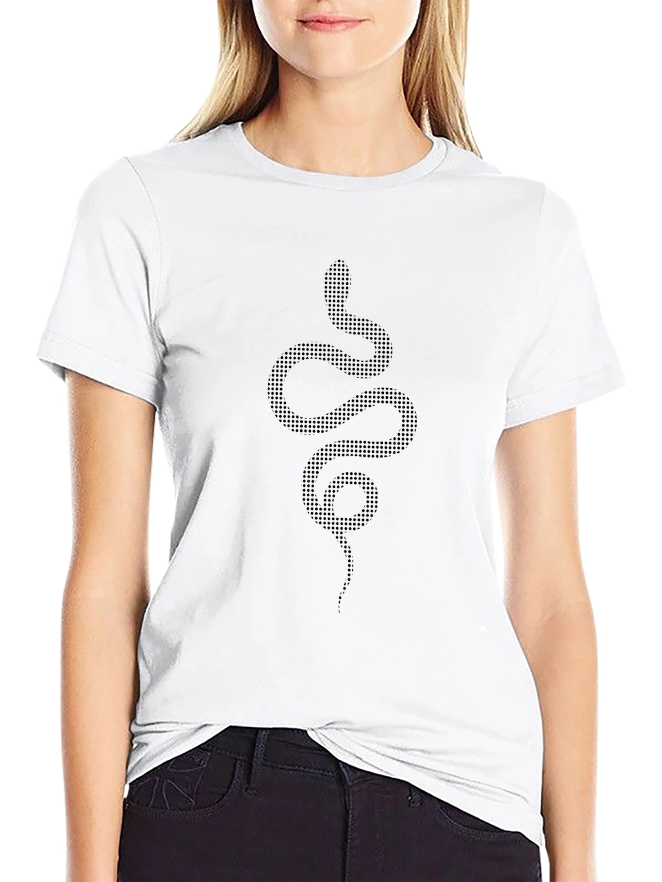 Mens Black Snake Graphic Tee