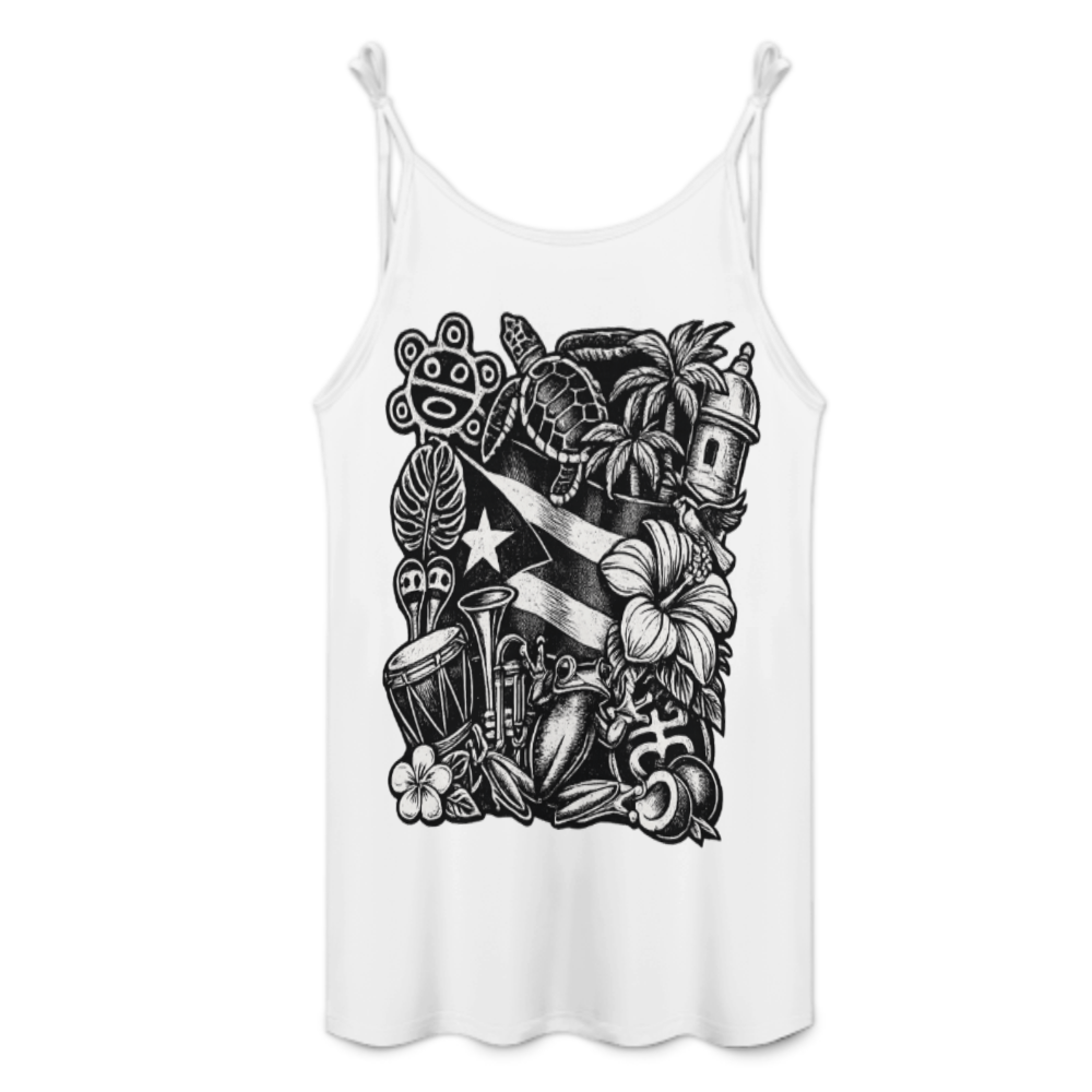 Puerto Rico Culture Graphic Mini Dress, Tropical Island Inspired Sleeveless Dress, Caribbean Streetwear Vacation Outfit(z584)