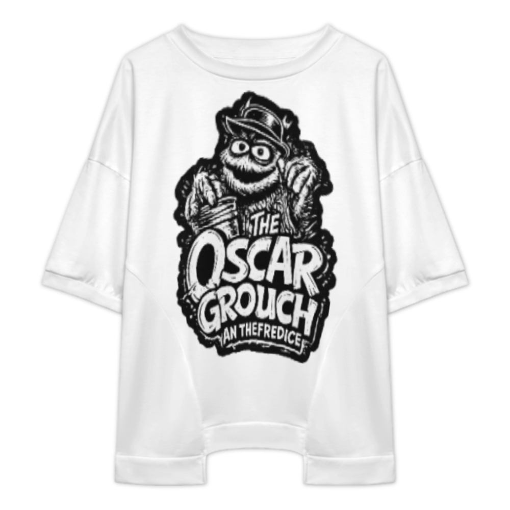 Vintage Trash Monster Graphic Tee, Funny Retro Streetwear Shirt, Grunge Cartoon Inspired Oversized T-Shirt, Urban Graphic Fashion Top(z566)