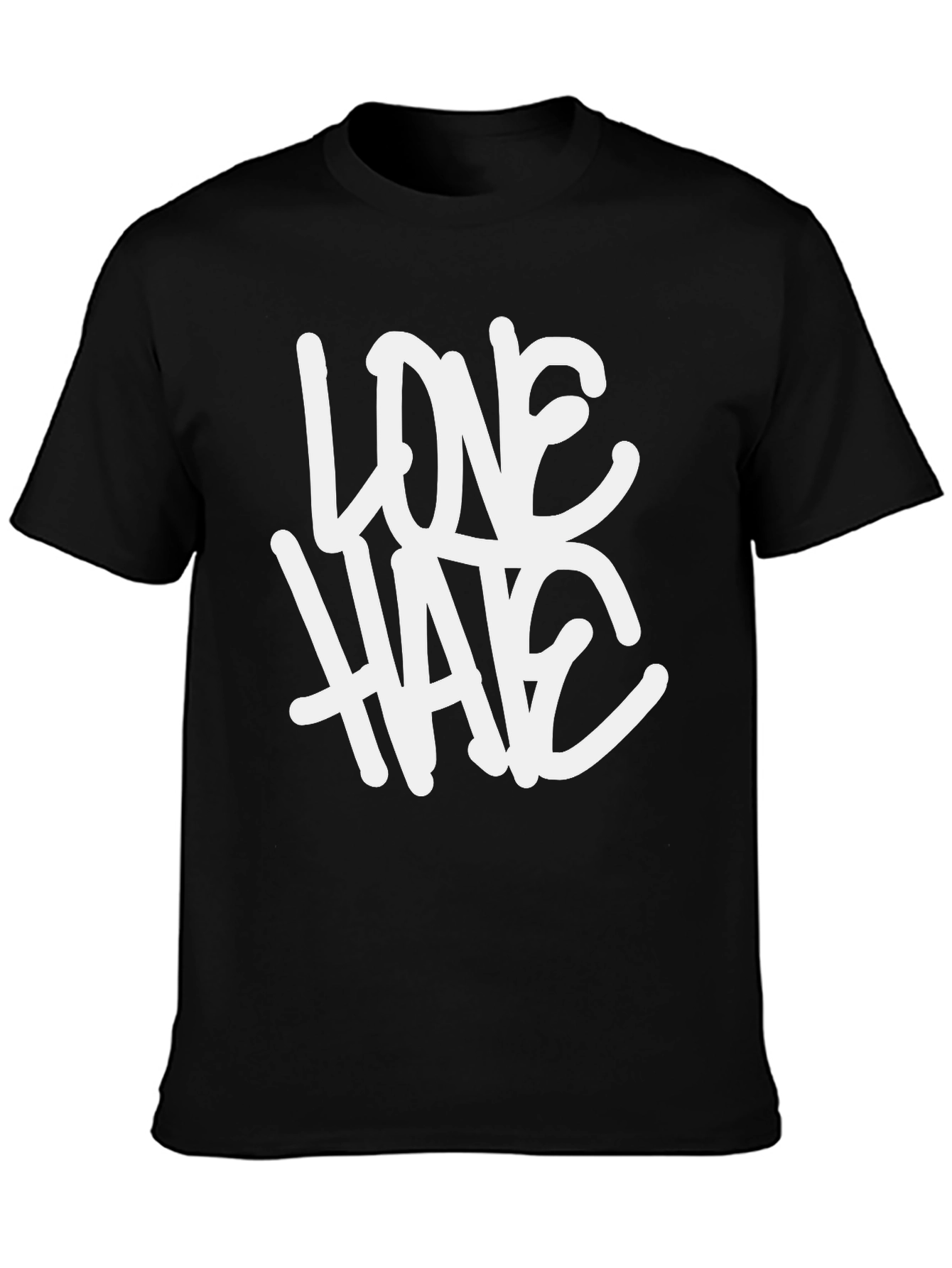 Love Hate Graphic Tee - Black