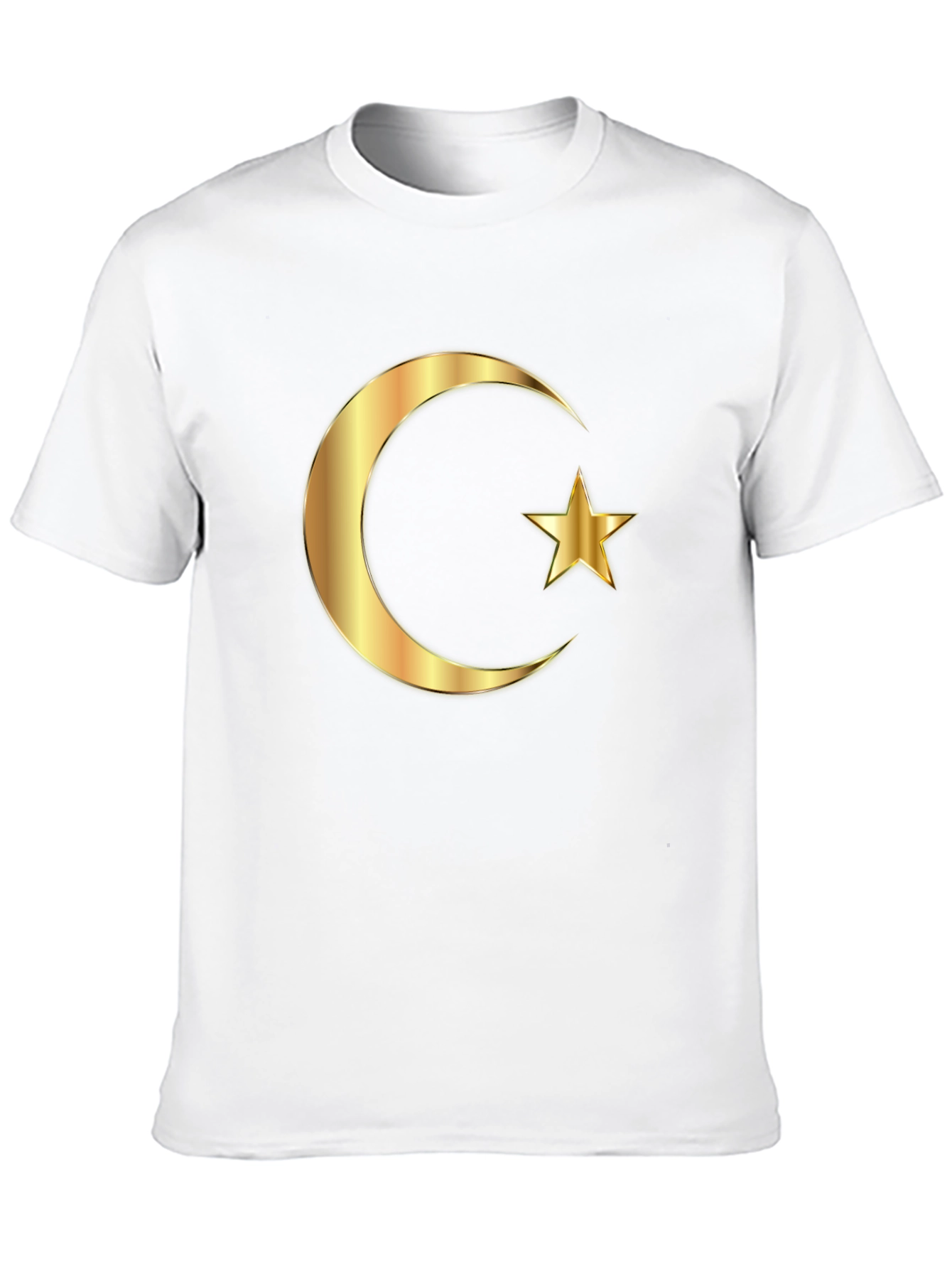 Crescent Moon & Star Graphic Black T-Shirt