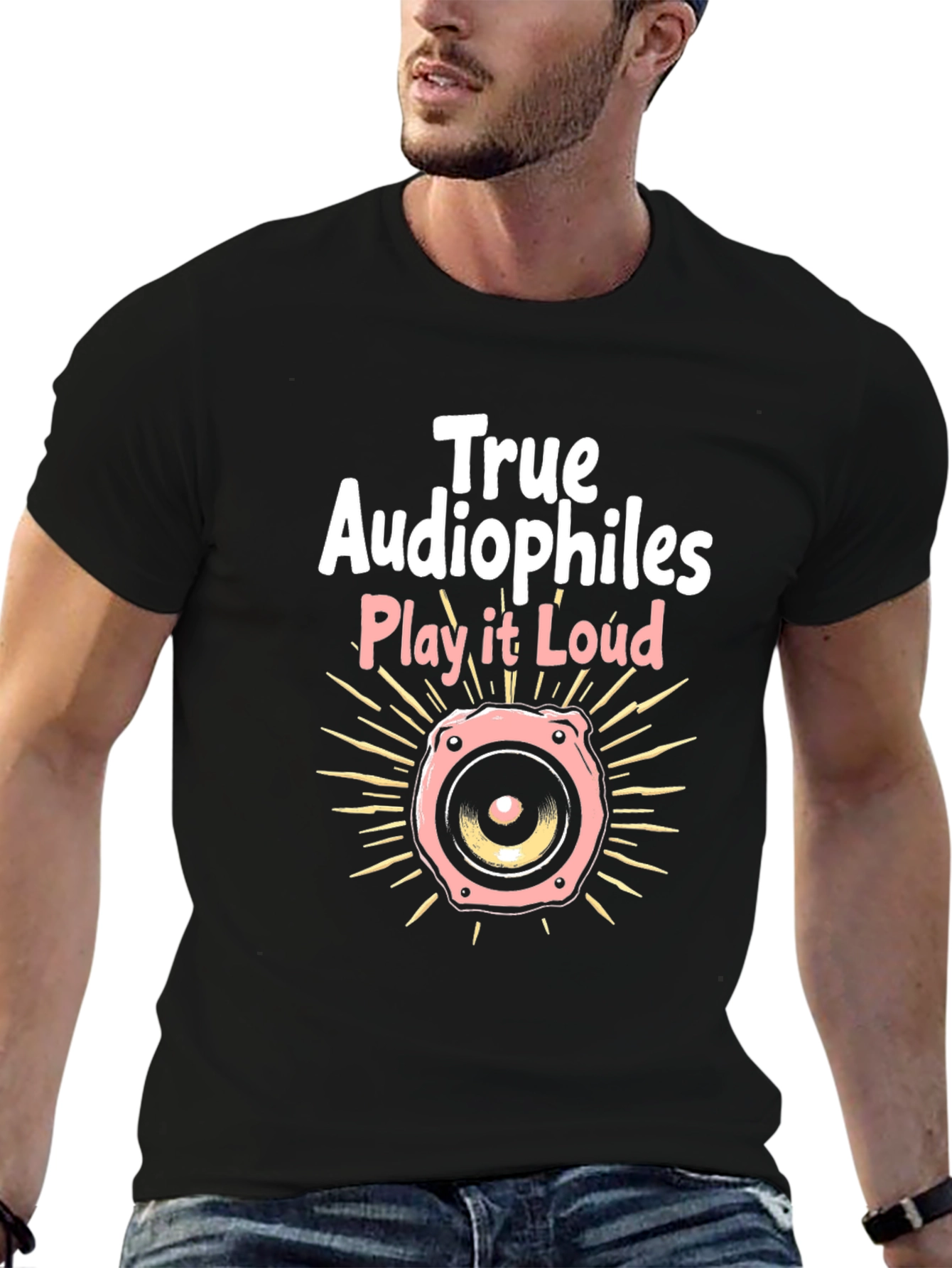 True Audiophiles Play it Loud Black T-Shirt