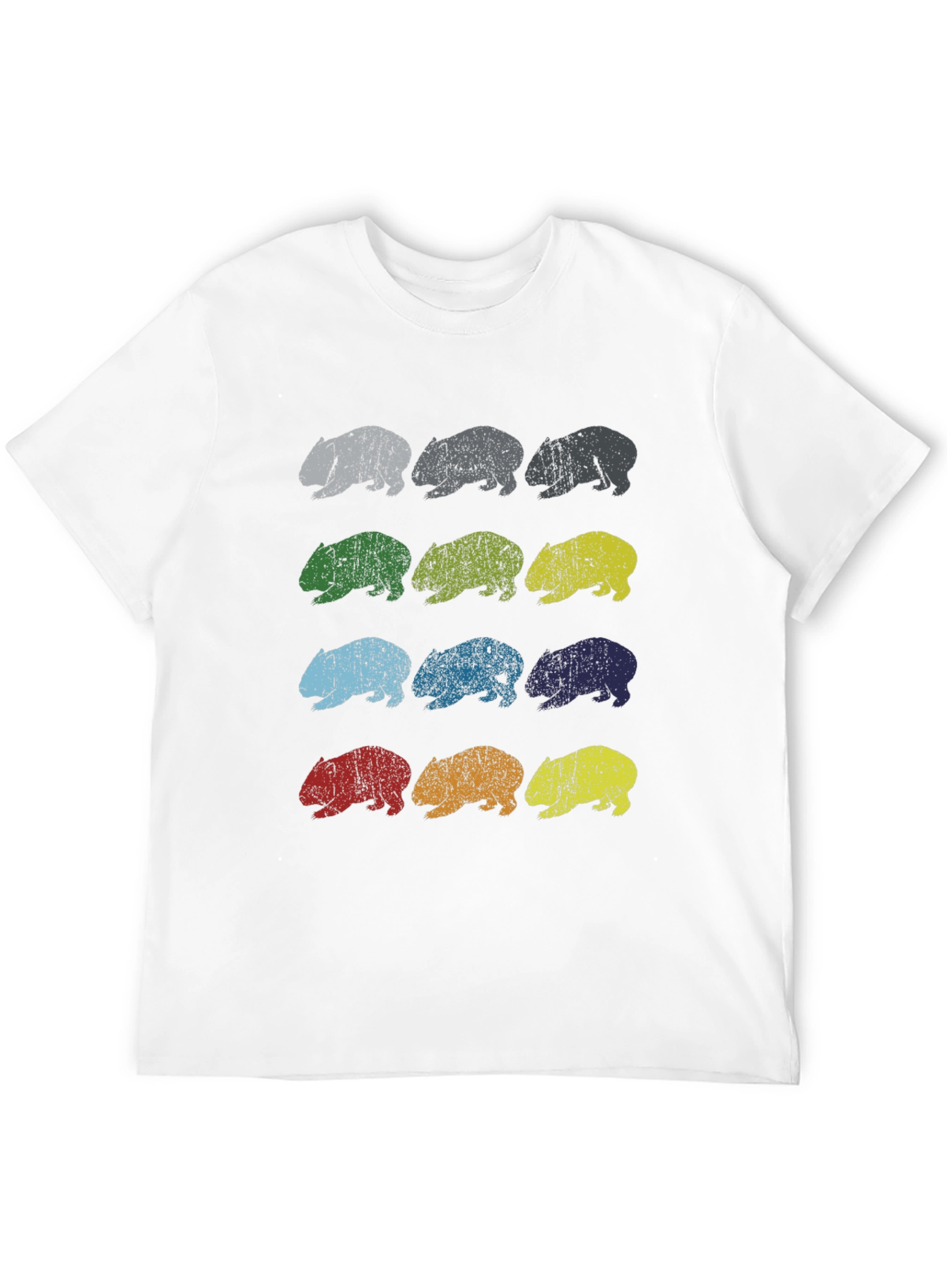 Retro Wombat Print T-Shirt - Graphic Tee