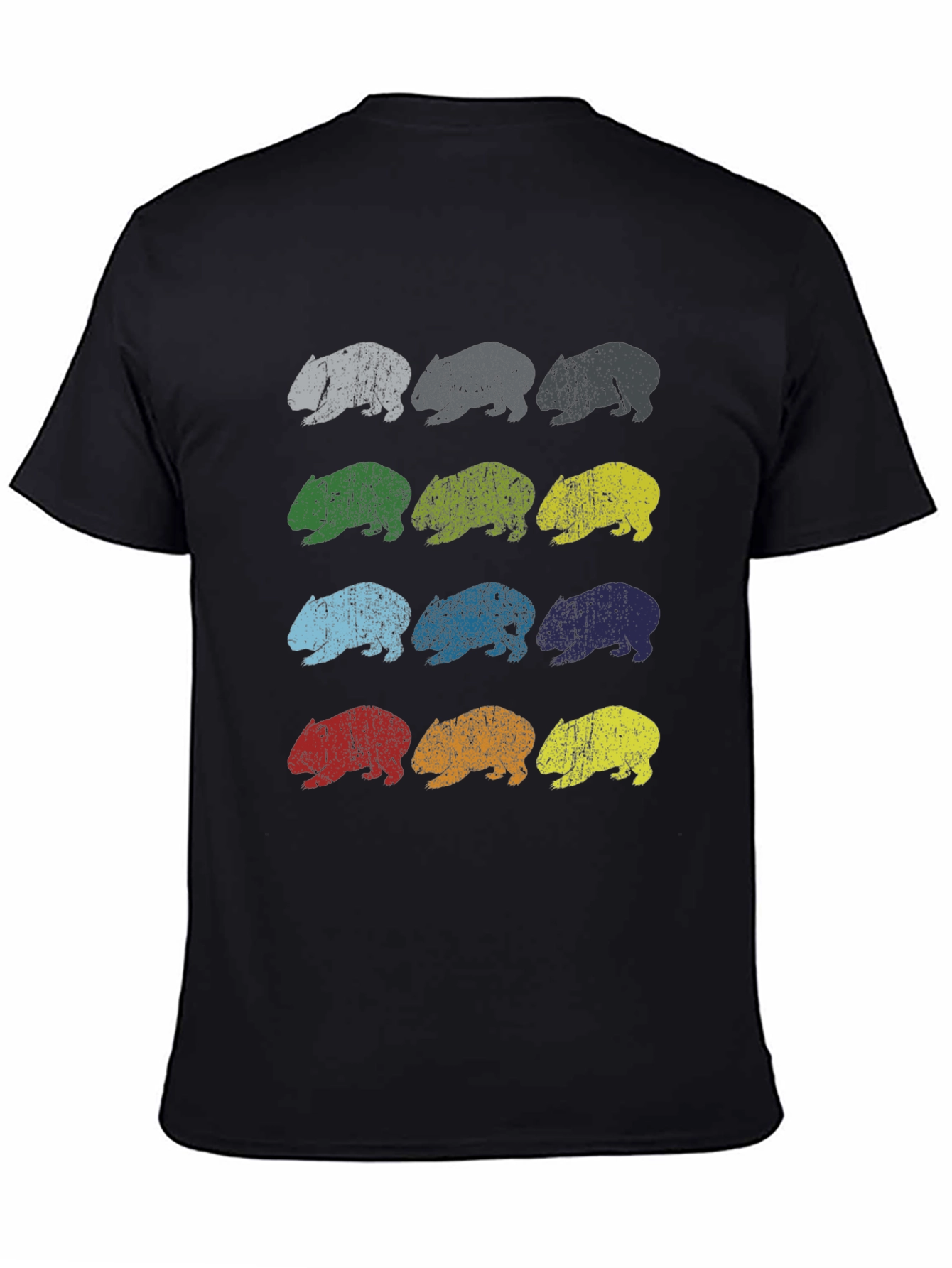 Retro Wombat Print T-Shirt - Graphic Tee