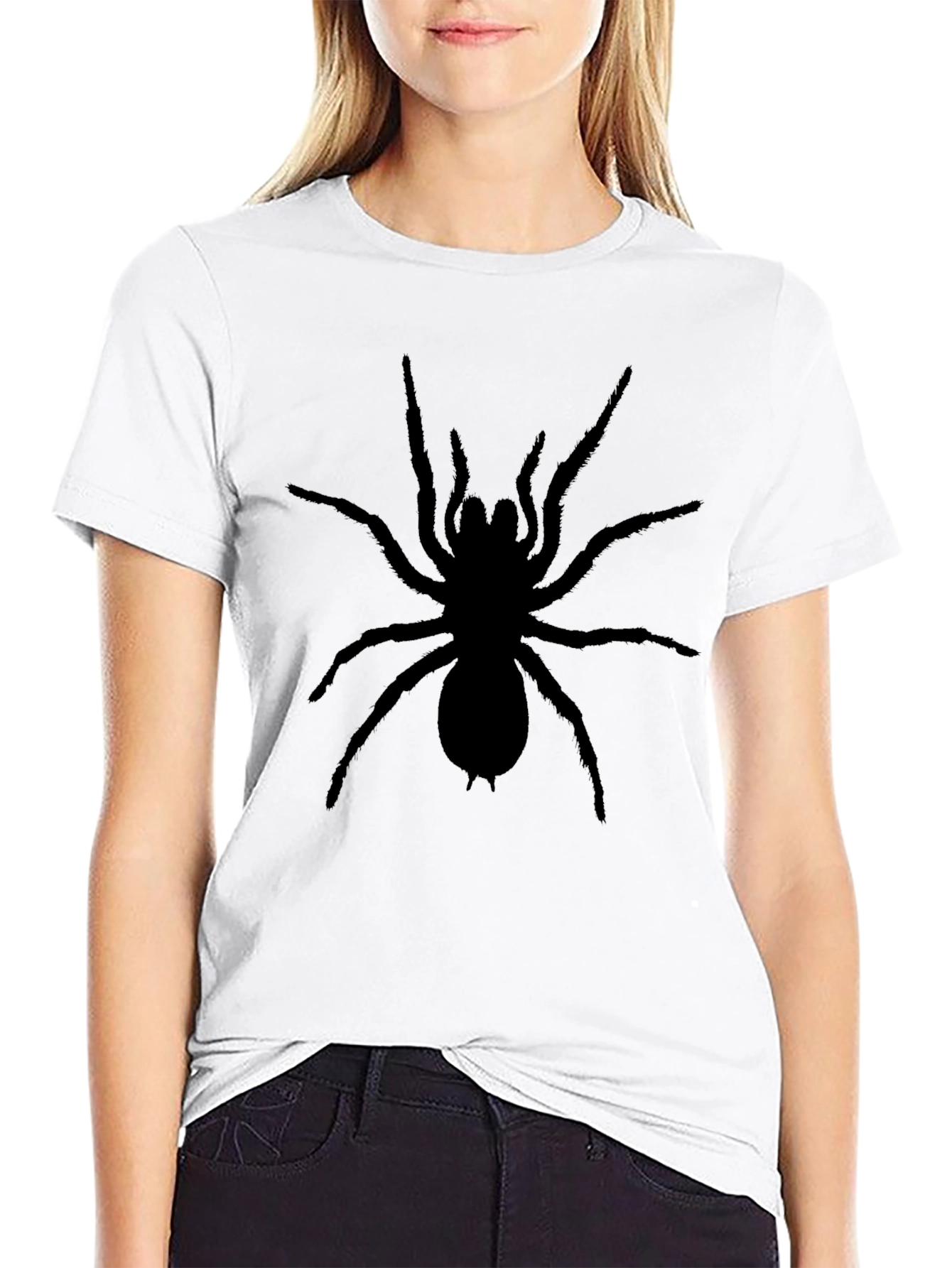 Black Spider Graphic Tee - Halloween Ready