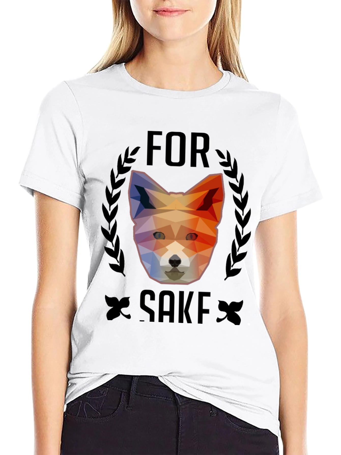 For Fox Sake T-Shirt - Geometric Animal Design