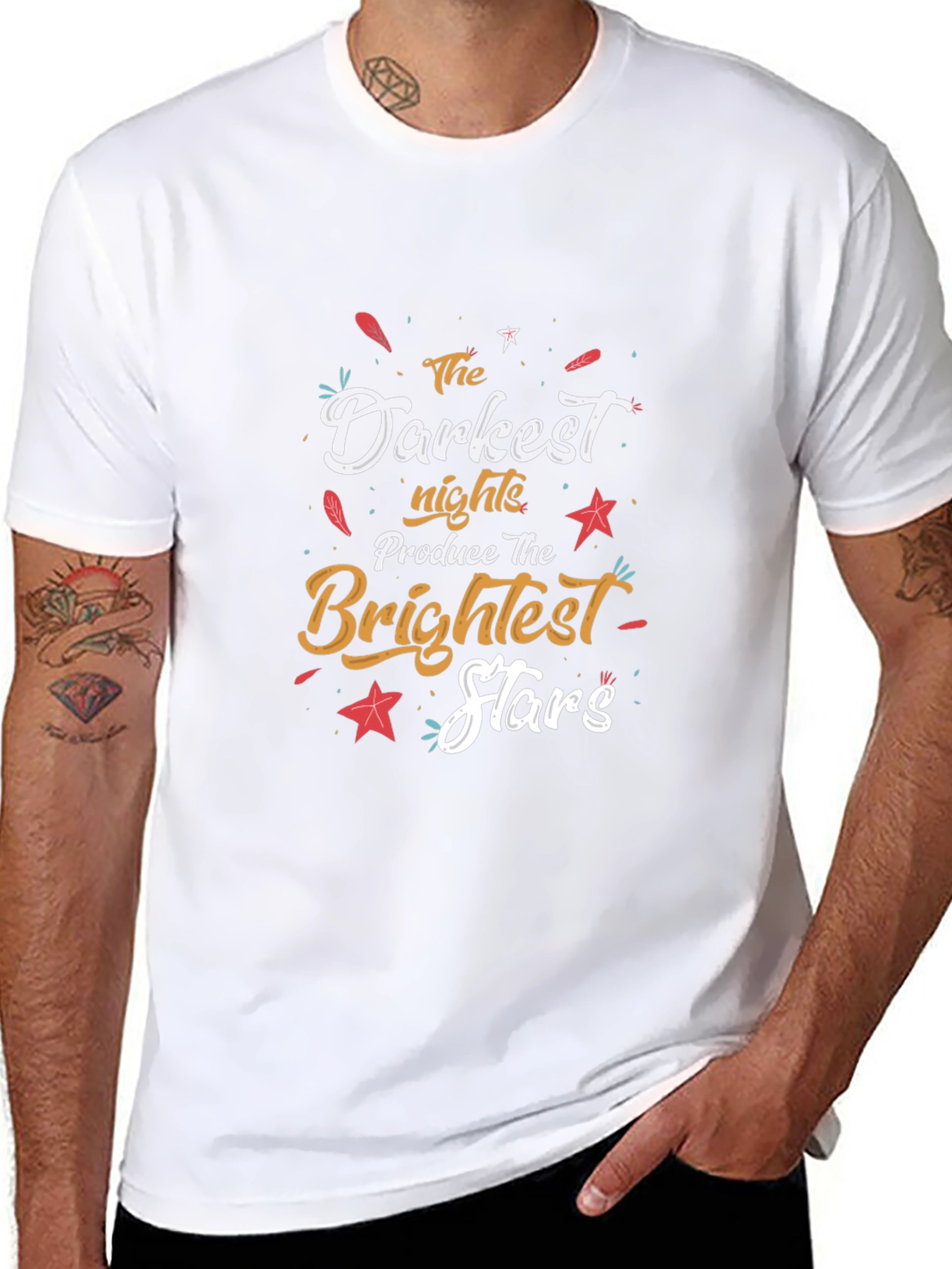 Inspirational Darkest Nights Brightest Stars T-Shirt