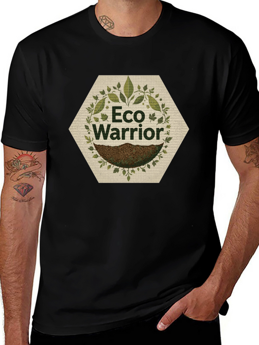 Eco Warrior T-Shirt - Black Nature Inspired Design