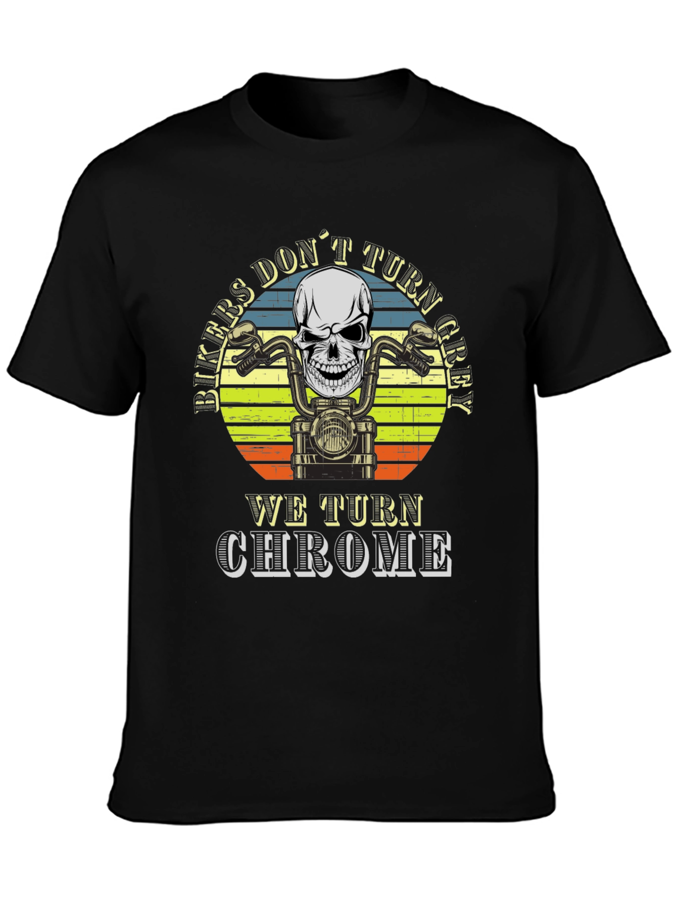 Biker Skull T-Shirt - We Turn Chrome