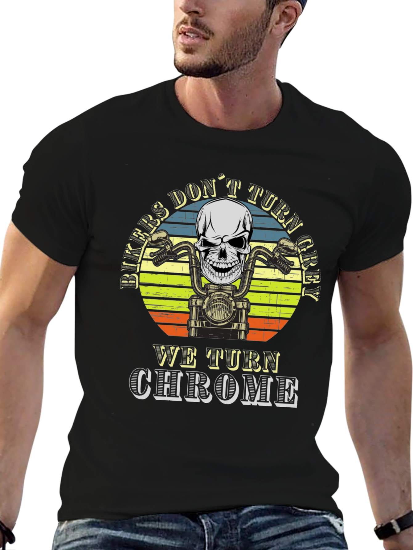 Biker Skull T-Shirt - We Turn Chrome