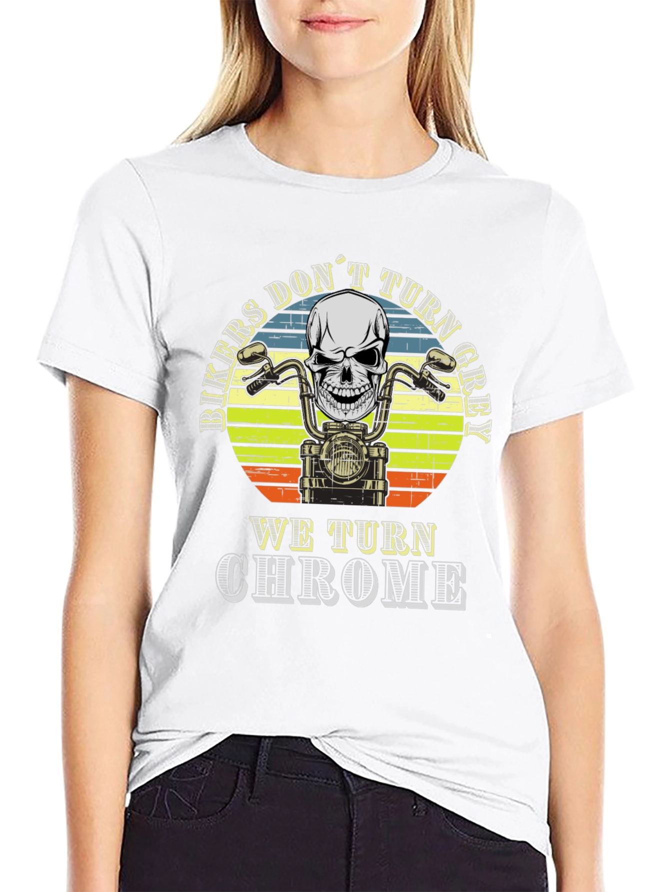 Biker Skull T-Shirt - We Turn Chrome
