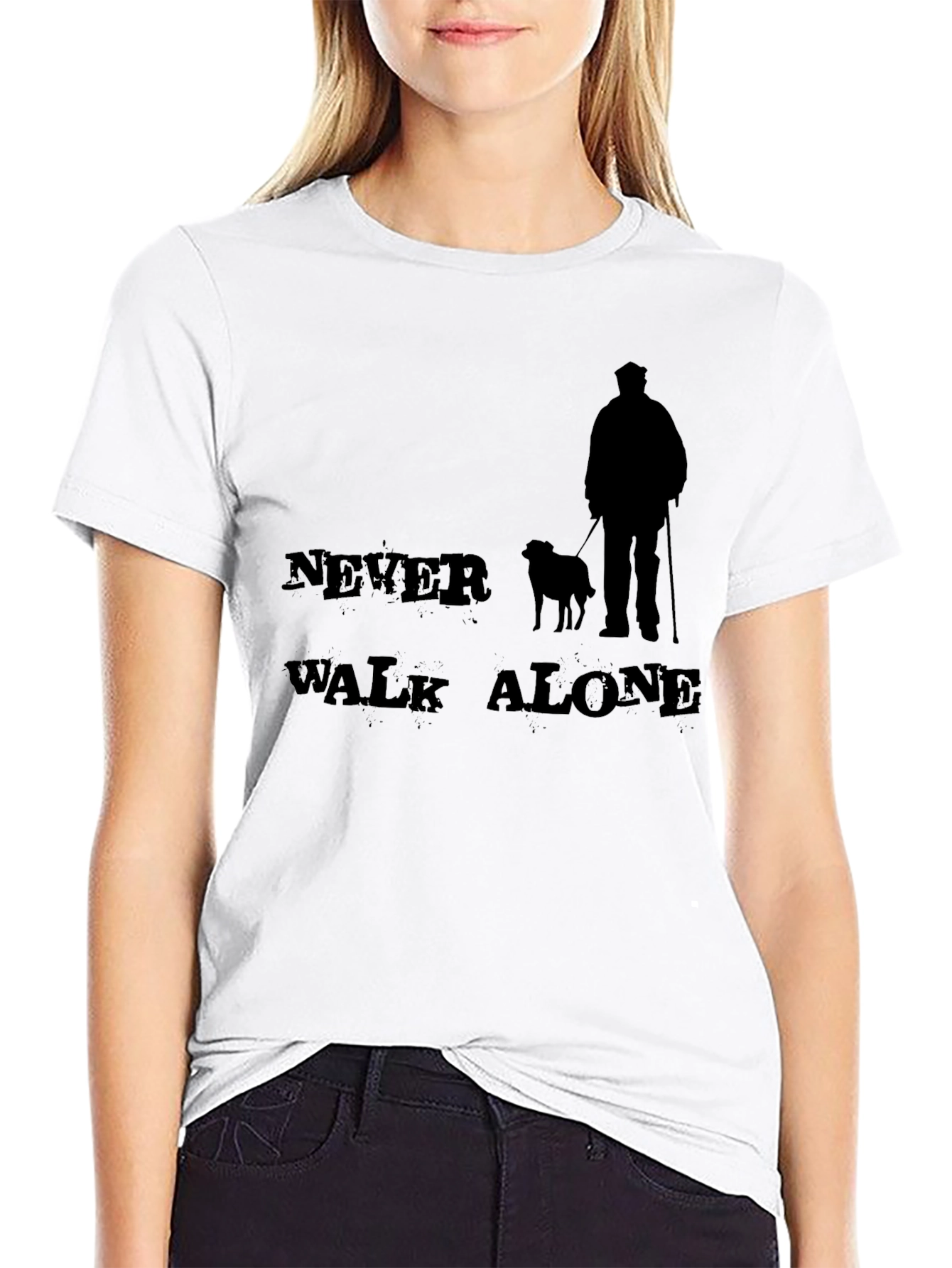 Never Walk Alone Graphic Print Tee