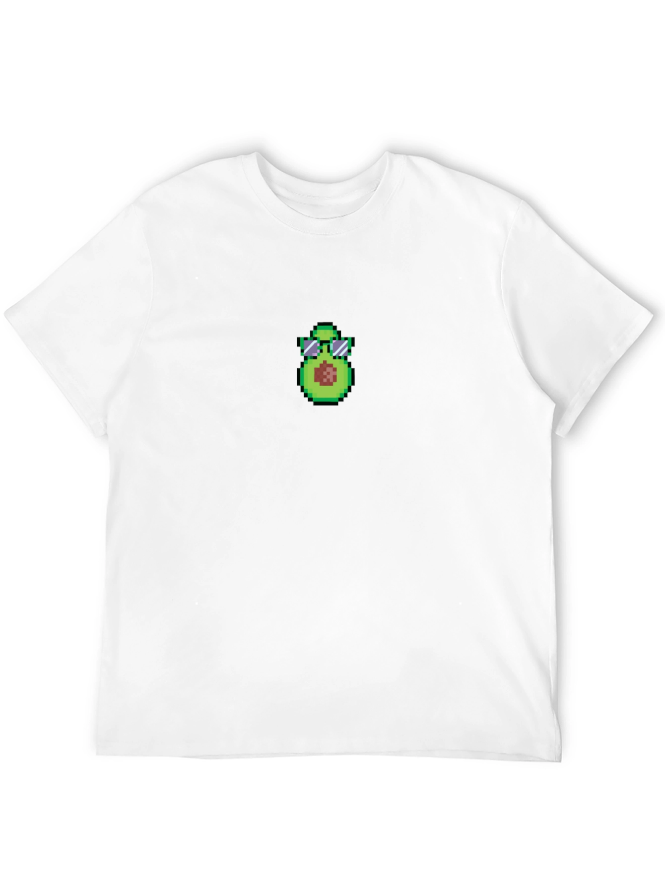 Pixel Avocado Sunglasses Black T-Shirt