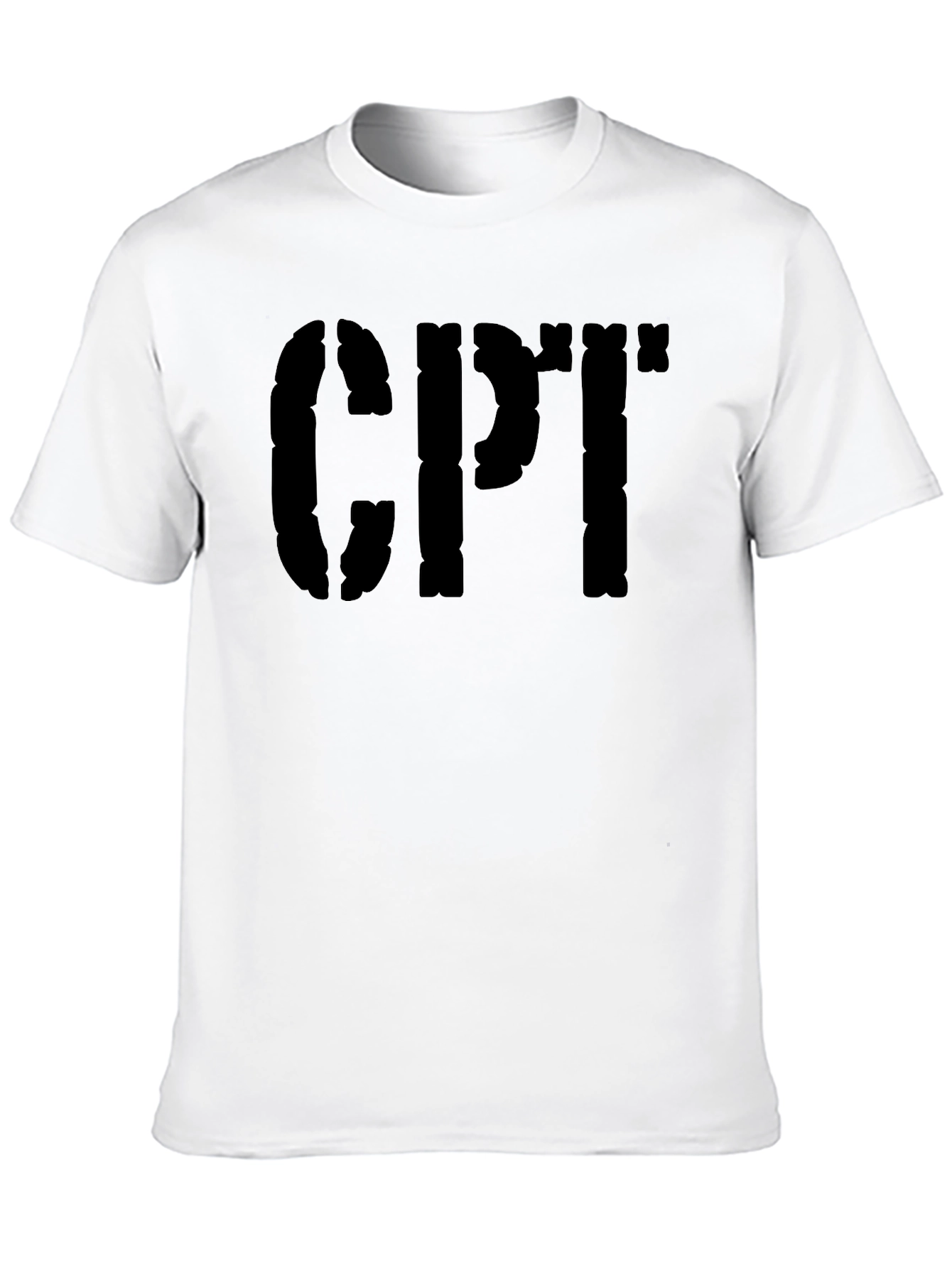 CPT Stencil Style Graphic T-Shirt - Black