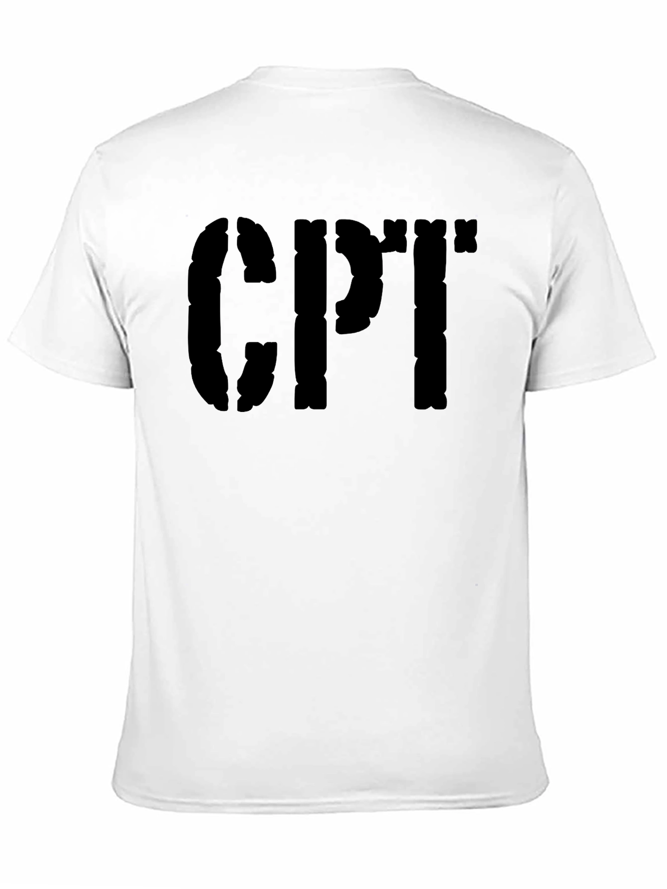 CPT Stencil Style Graphic T-Shirt - Black