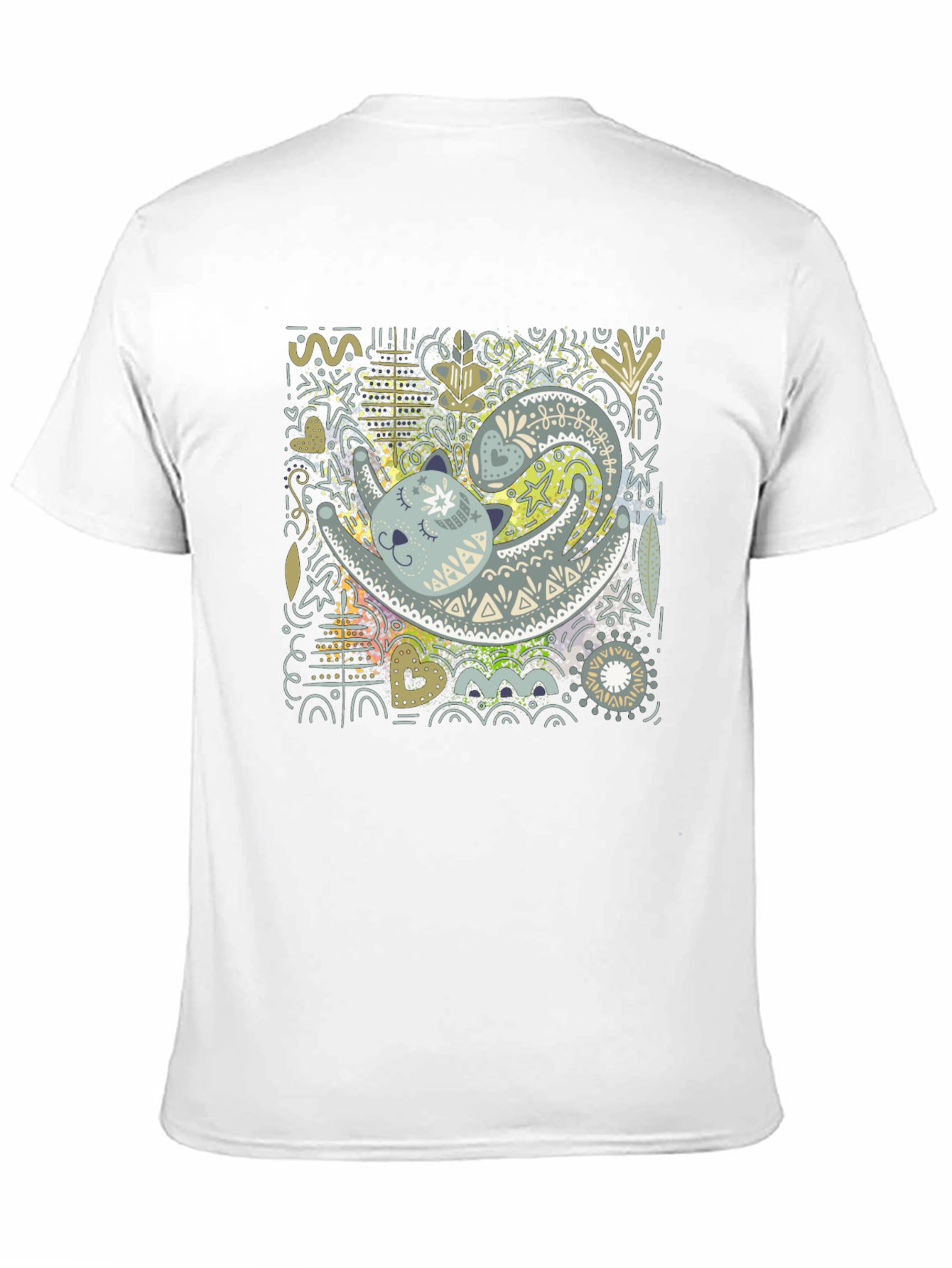 Cat Art Graphic Tee - Unique Design T-Shirt