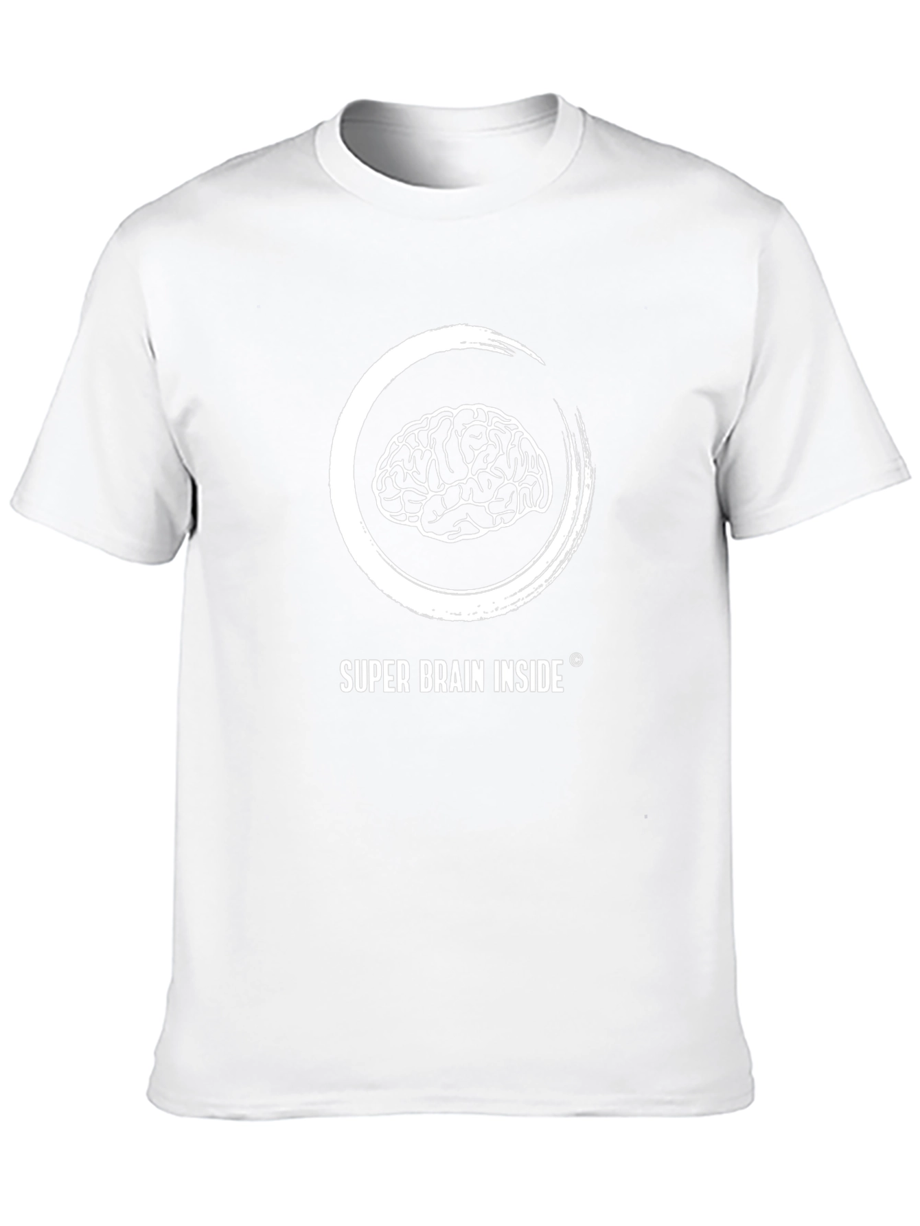 Super Brain Inside Graphic Tee - Black Cotton T-Shirt