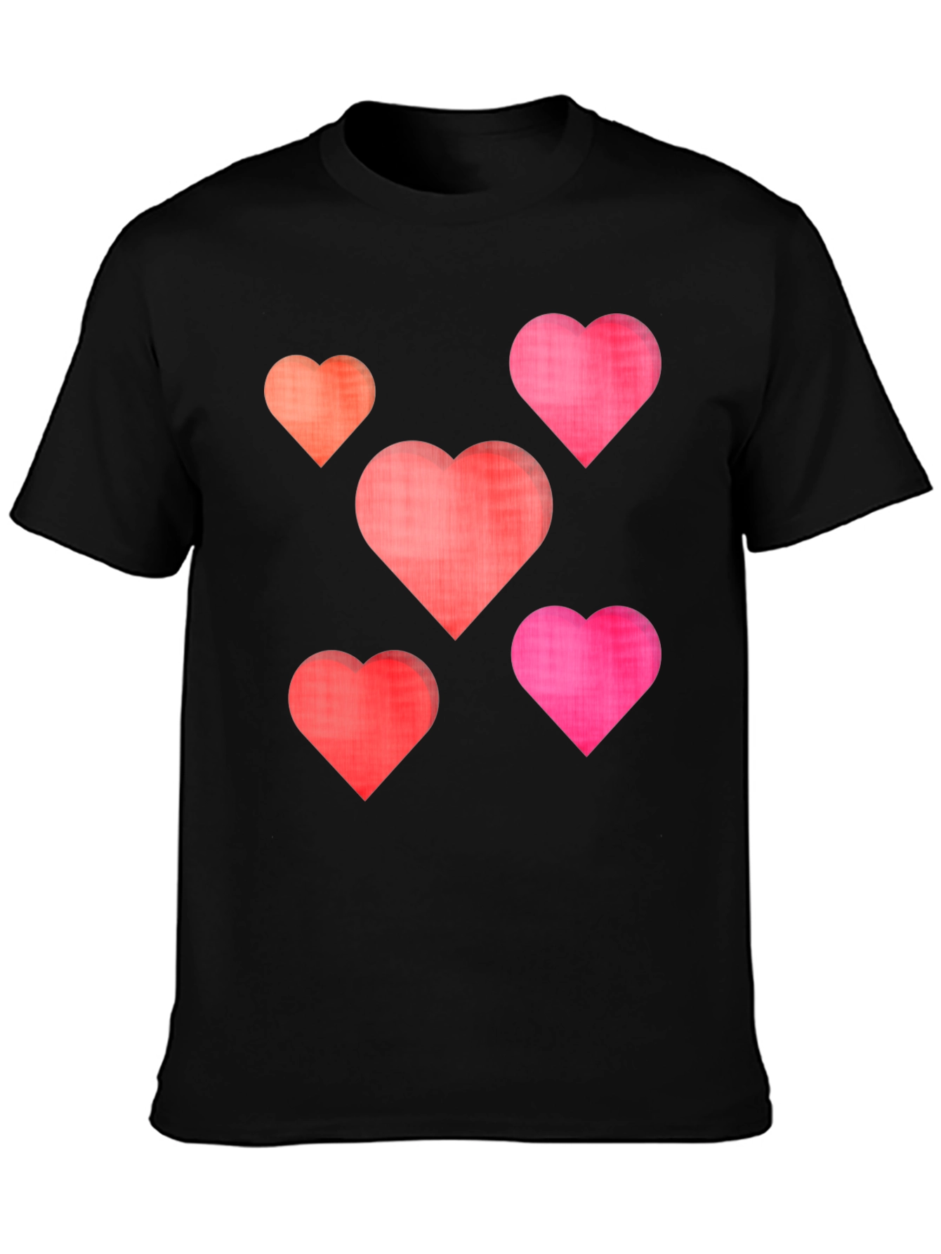 Heart Pattern Crew Neck T-Shirt
