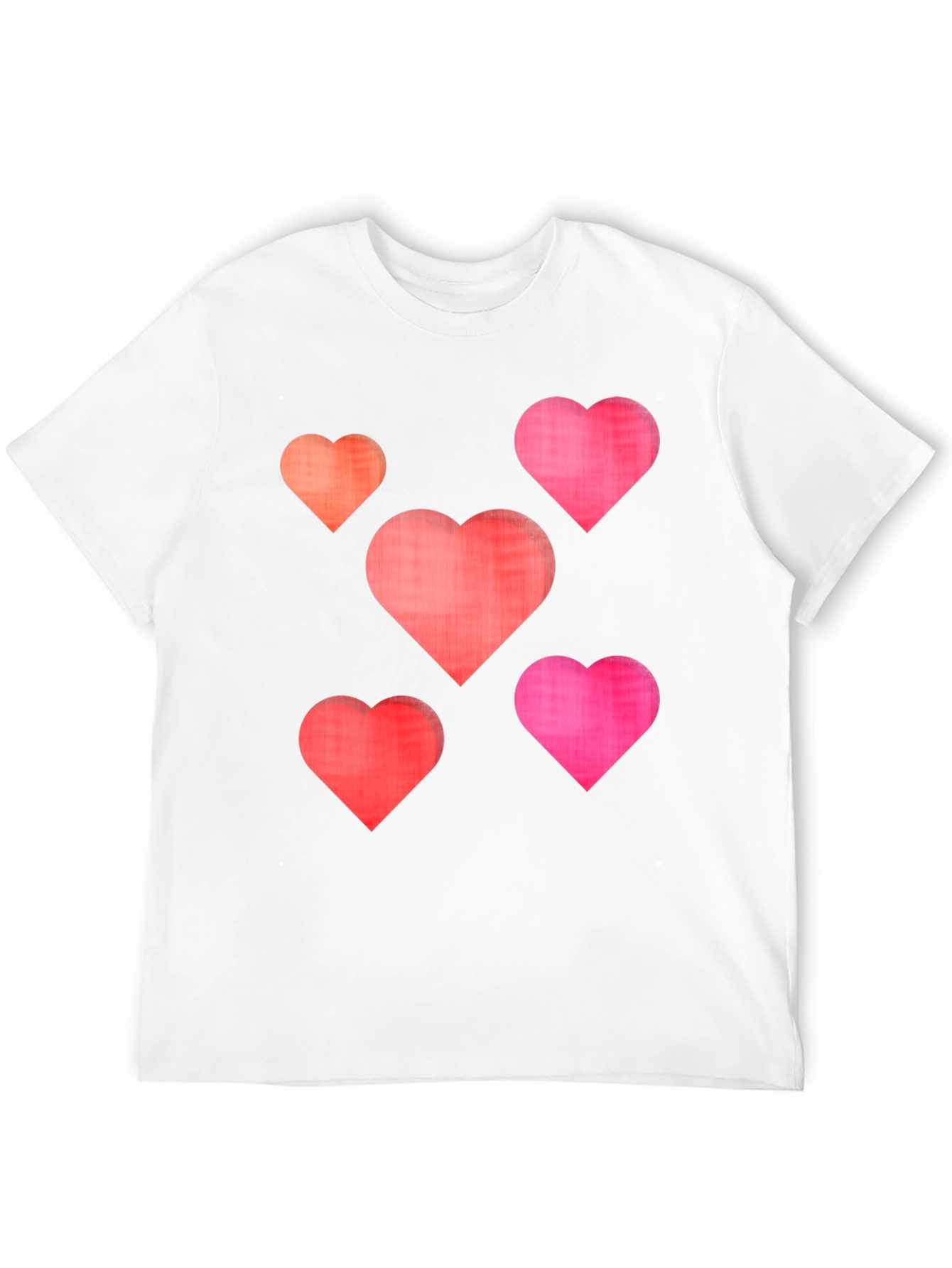 Heart Pattern Crew Neck T-Shirt