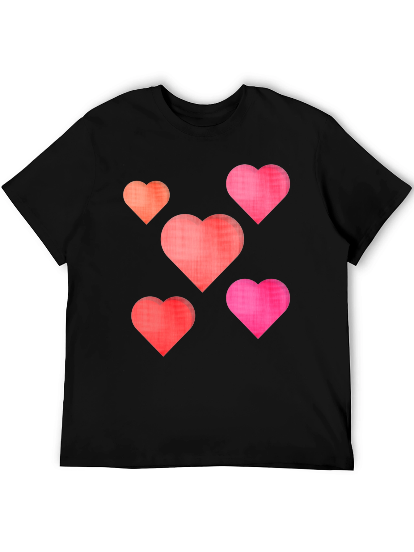 Heart Pattern Crew Neck T-Shirt