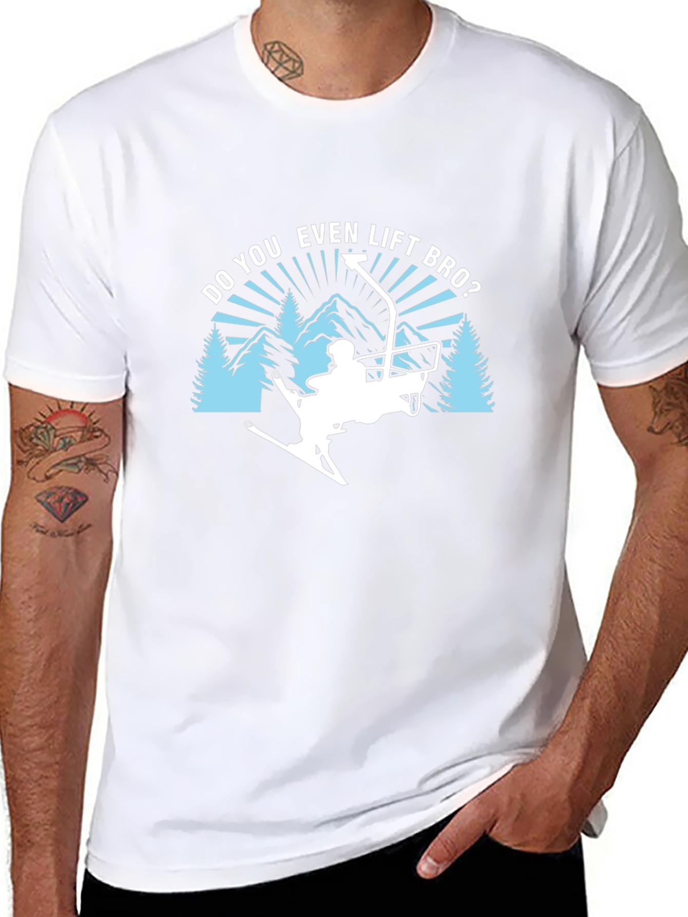 Do You Even Lift Bro? Ski T-Shirt