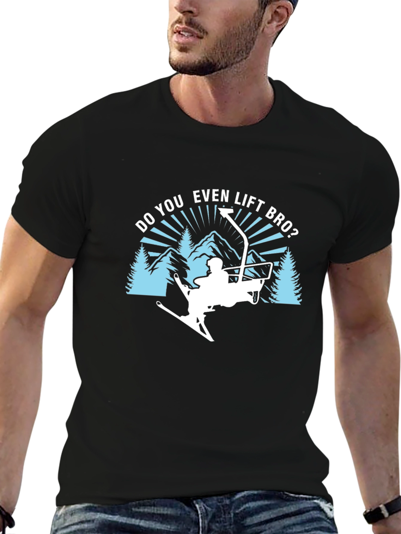 Do You Even Lift Bro? Ski T-Shirt