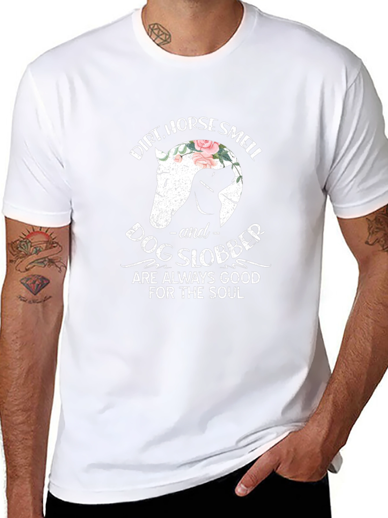 Dirt Horse Smell and Dog Slobber Graphic T-Shirt