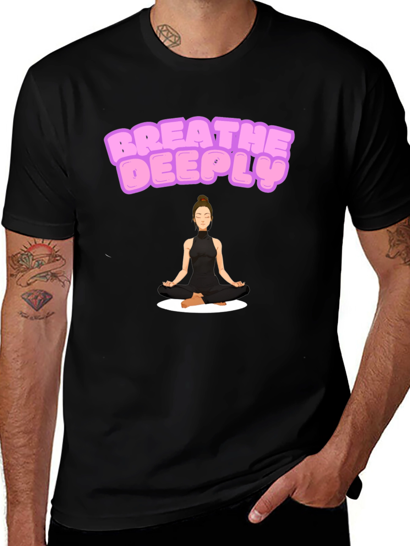 Breathe Deeply Yoga Meditation T-Shirt