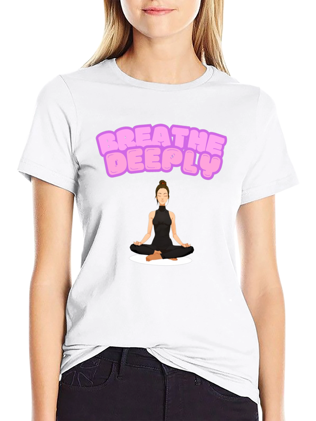 Breathe Deeply Yoga Meditation T-Shirt