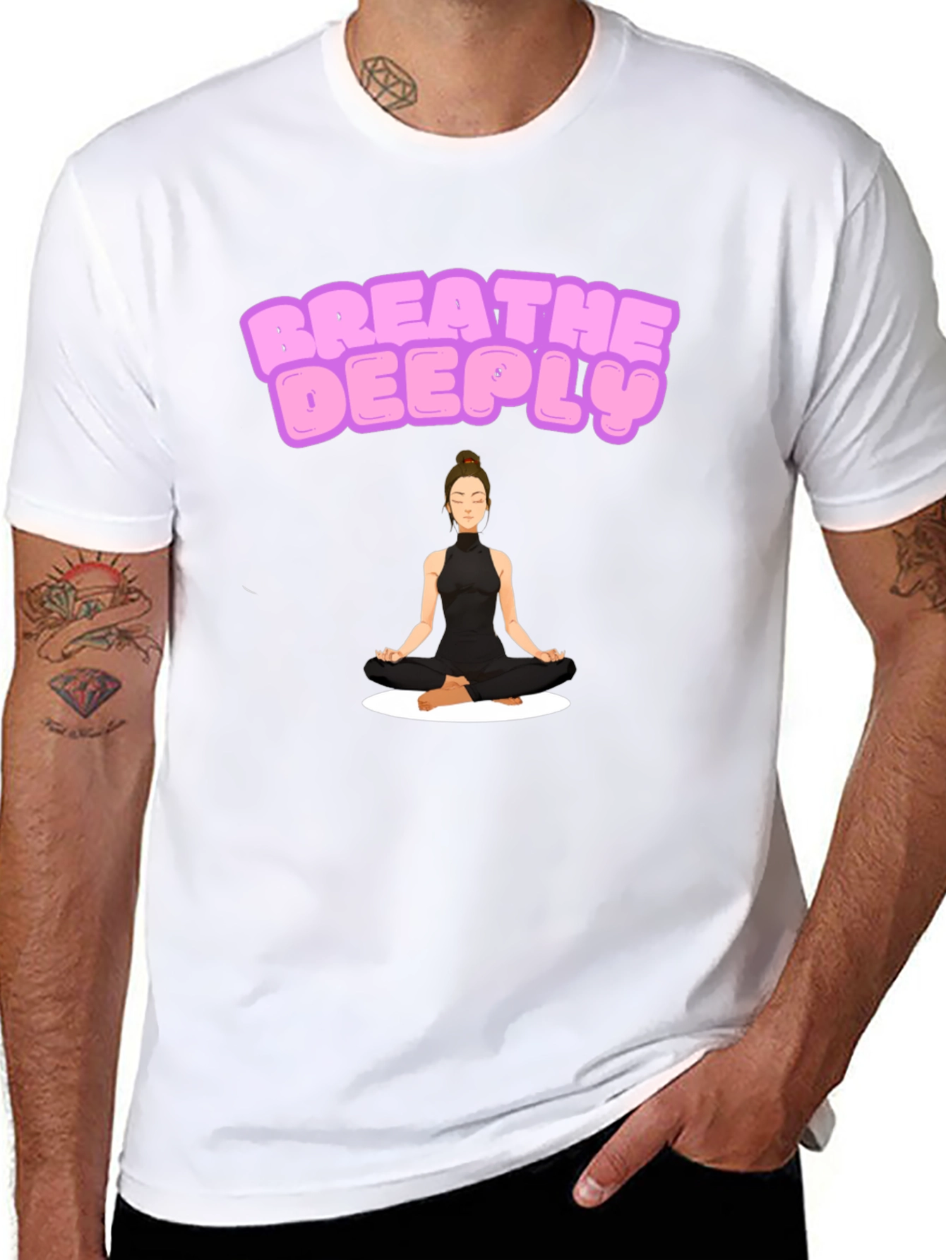 Breathe Deeply Yoga Meditation T-Shirt