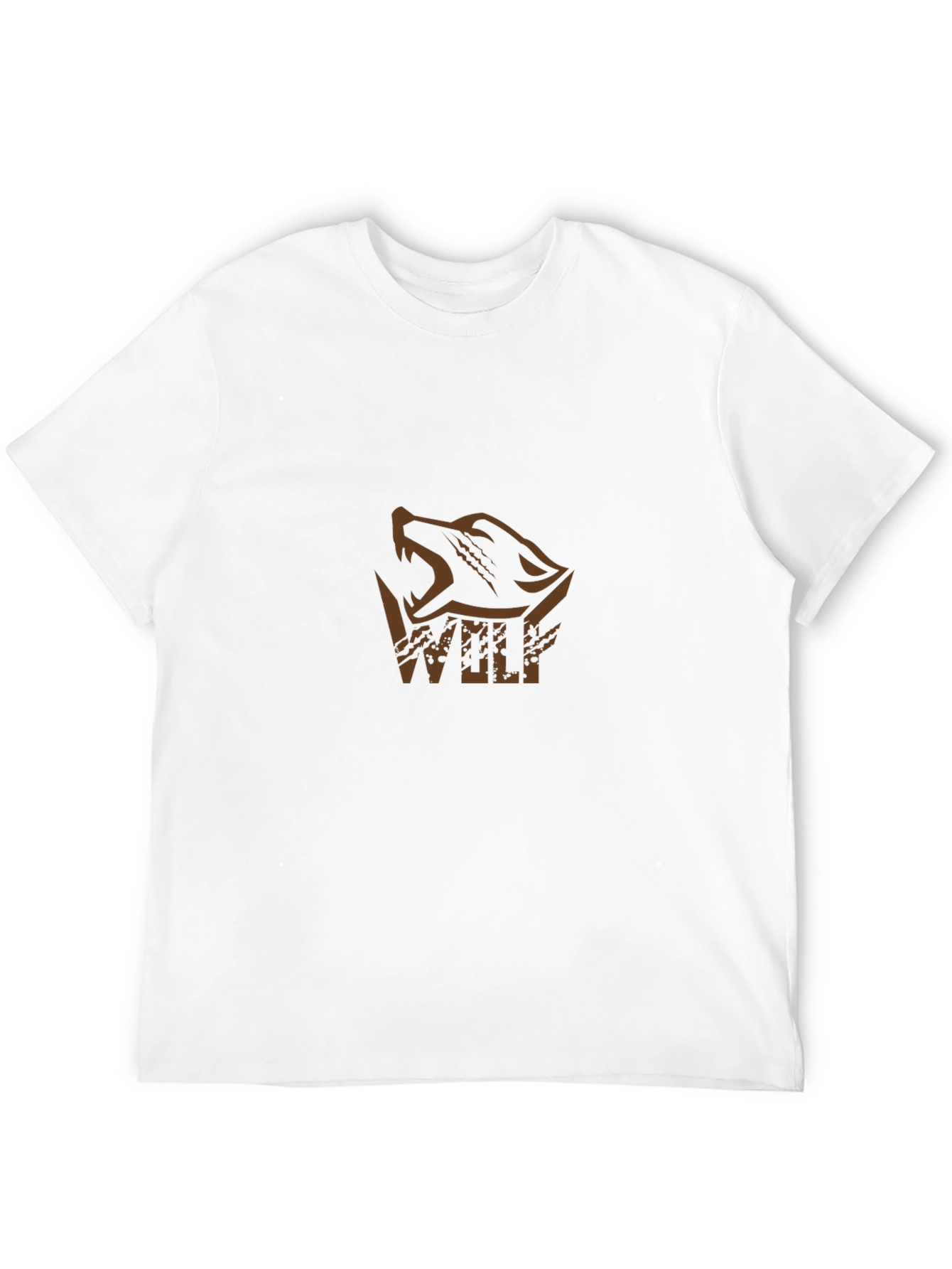 Mens Black Wolf Graphic T-Shirt