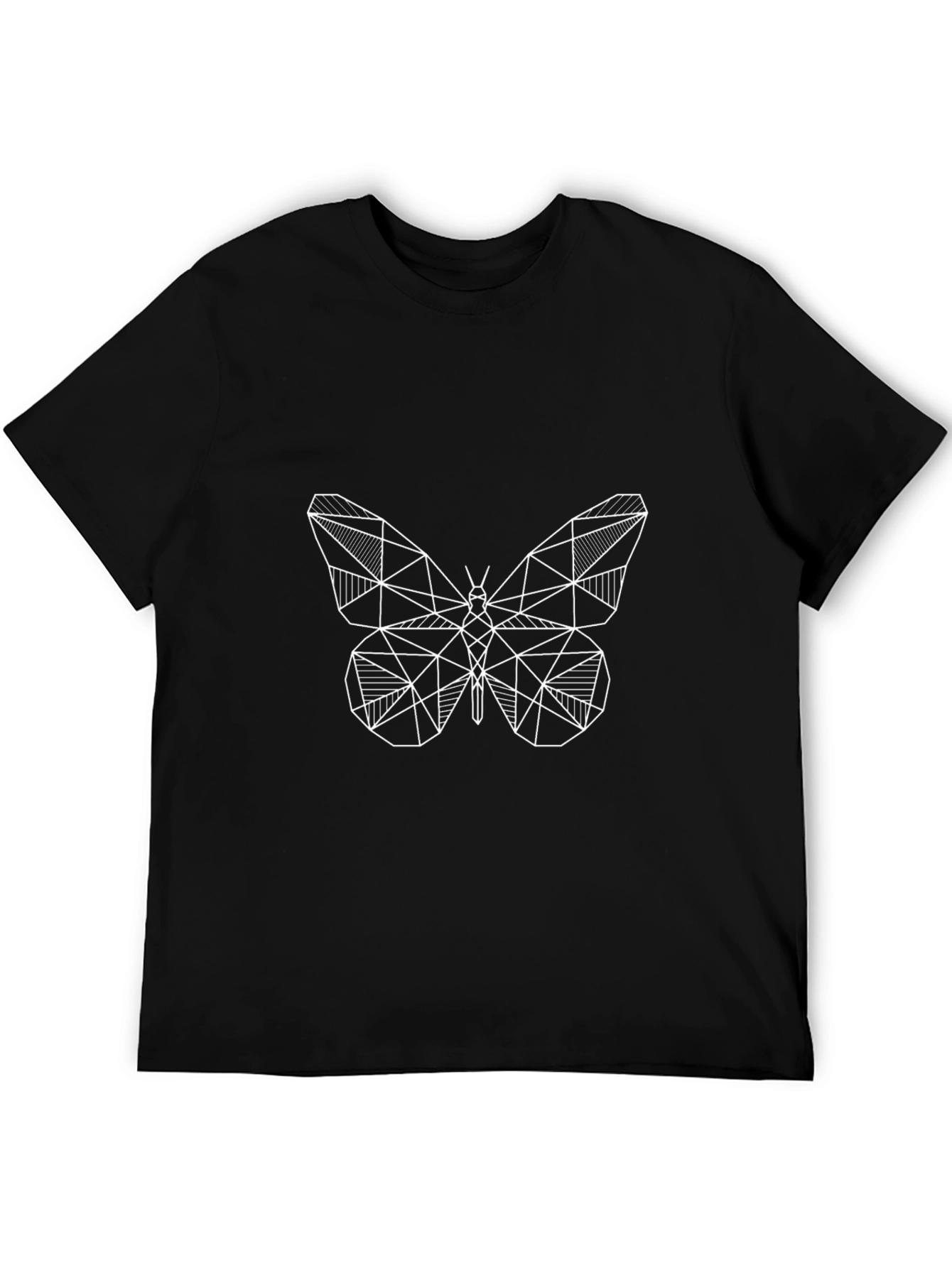 Geometric Butterfly Graphic Tee - Modern Design