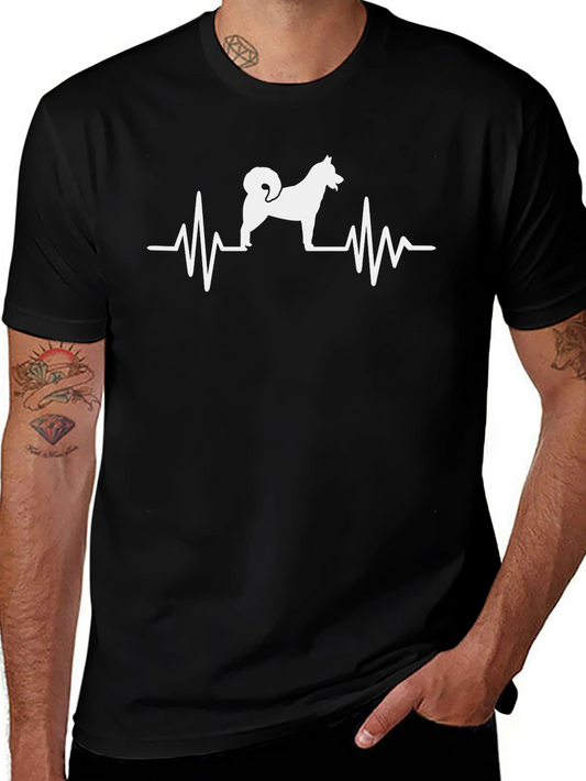 Dog Heartbeat T-Shirt - Akita Inu Pulse Tee