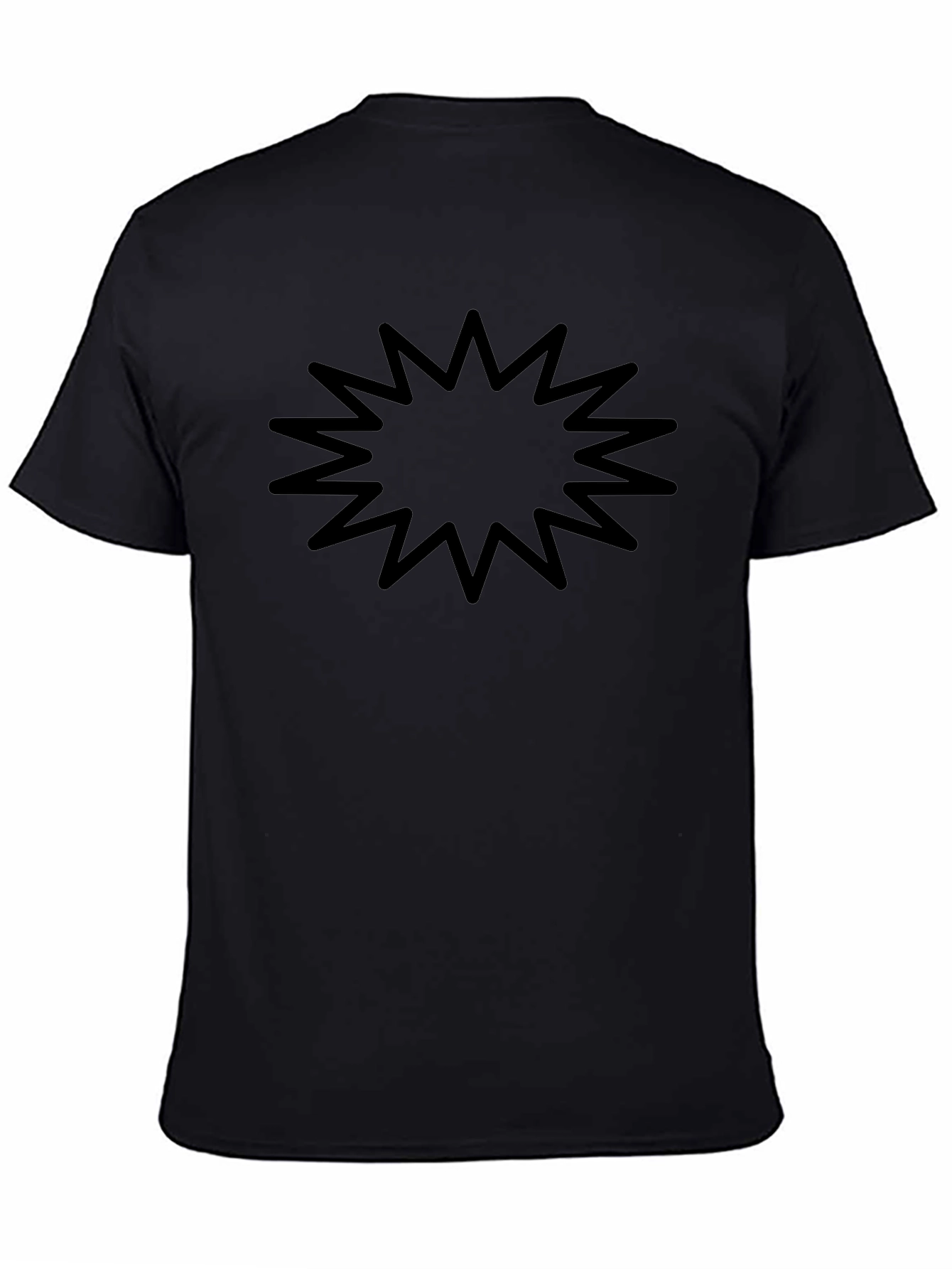 Edgy Starburst Tee - Black Cotton Comfort