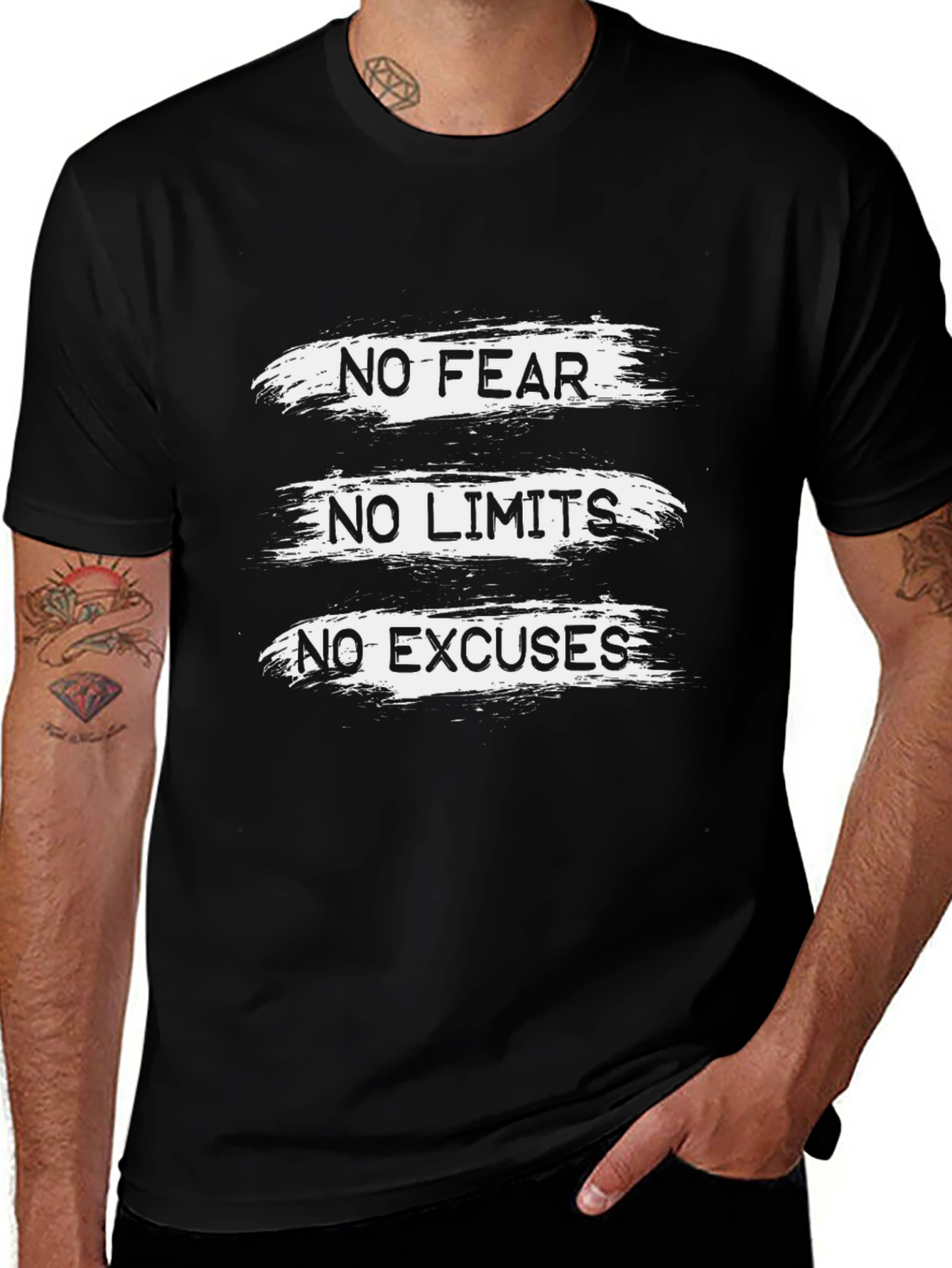 Motivational Graphic T-Shirt: No Fear Limits Excuses