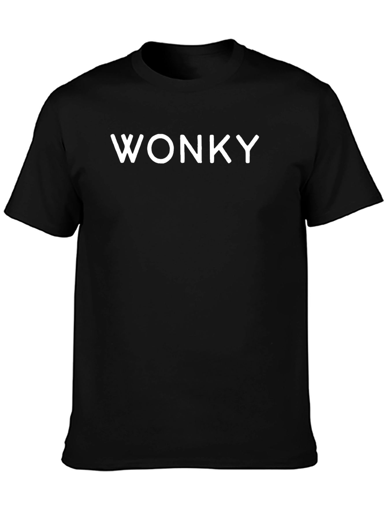 Wonky Graphic Tee - Black Casual T-Shirt